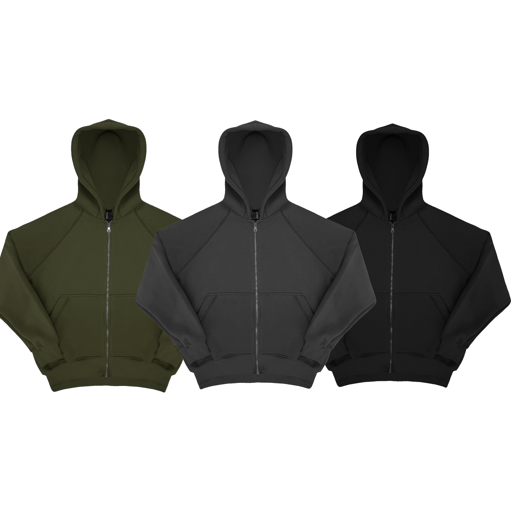 Il concetto di zip-up hoodie