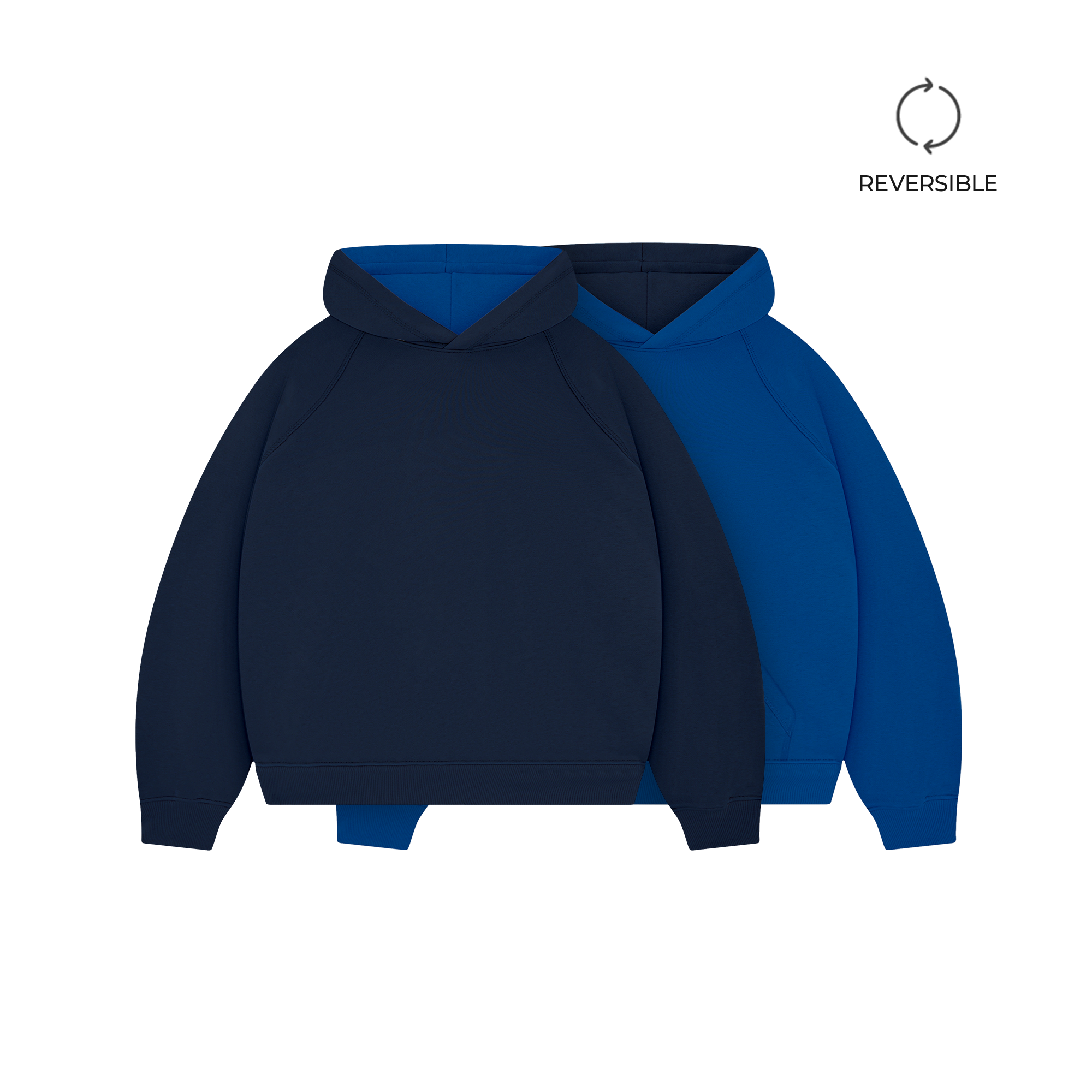 Navy Blue Double Face Hoodie