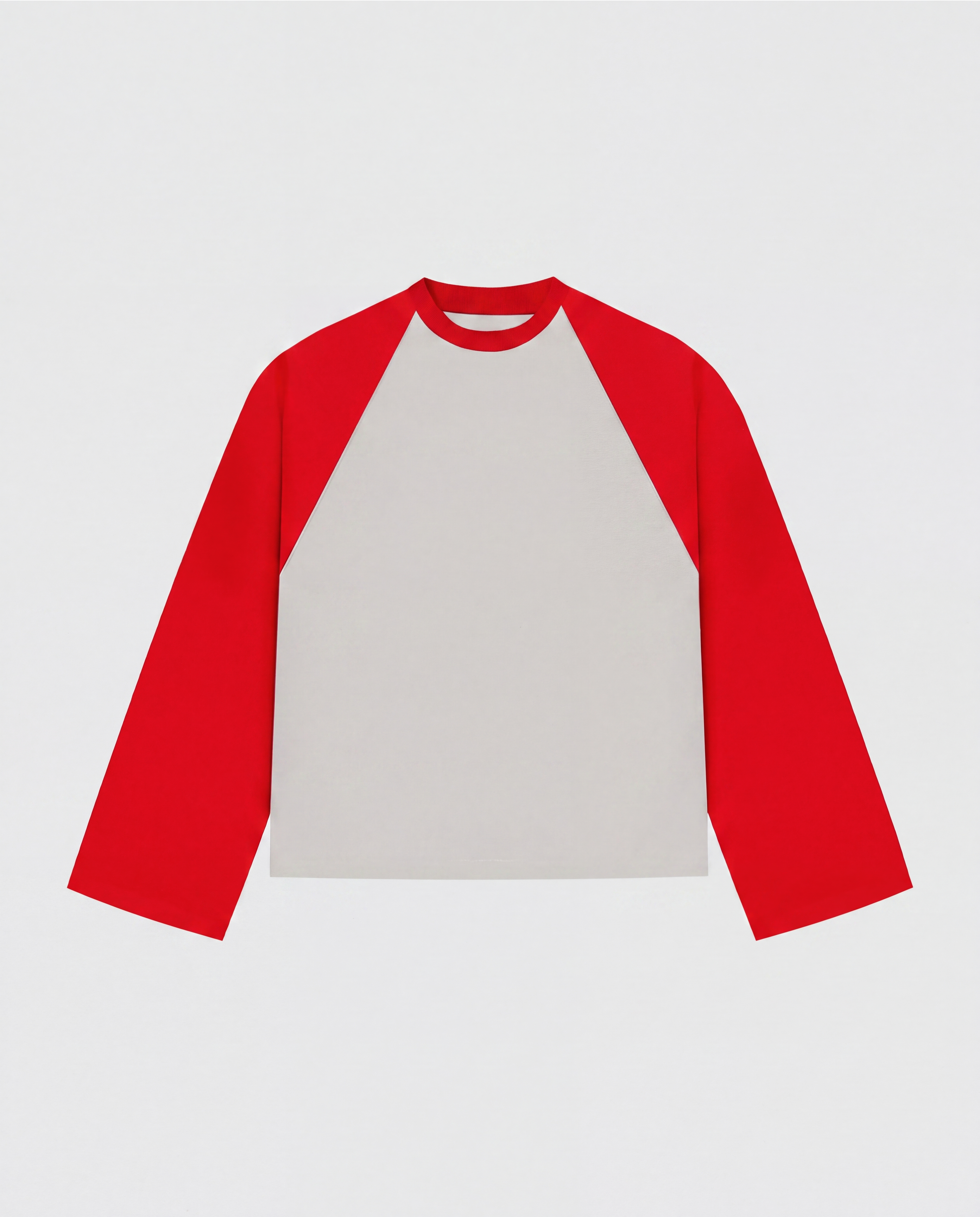 BASEBALL LONGSLEEVE - RED/GREY