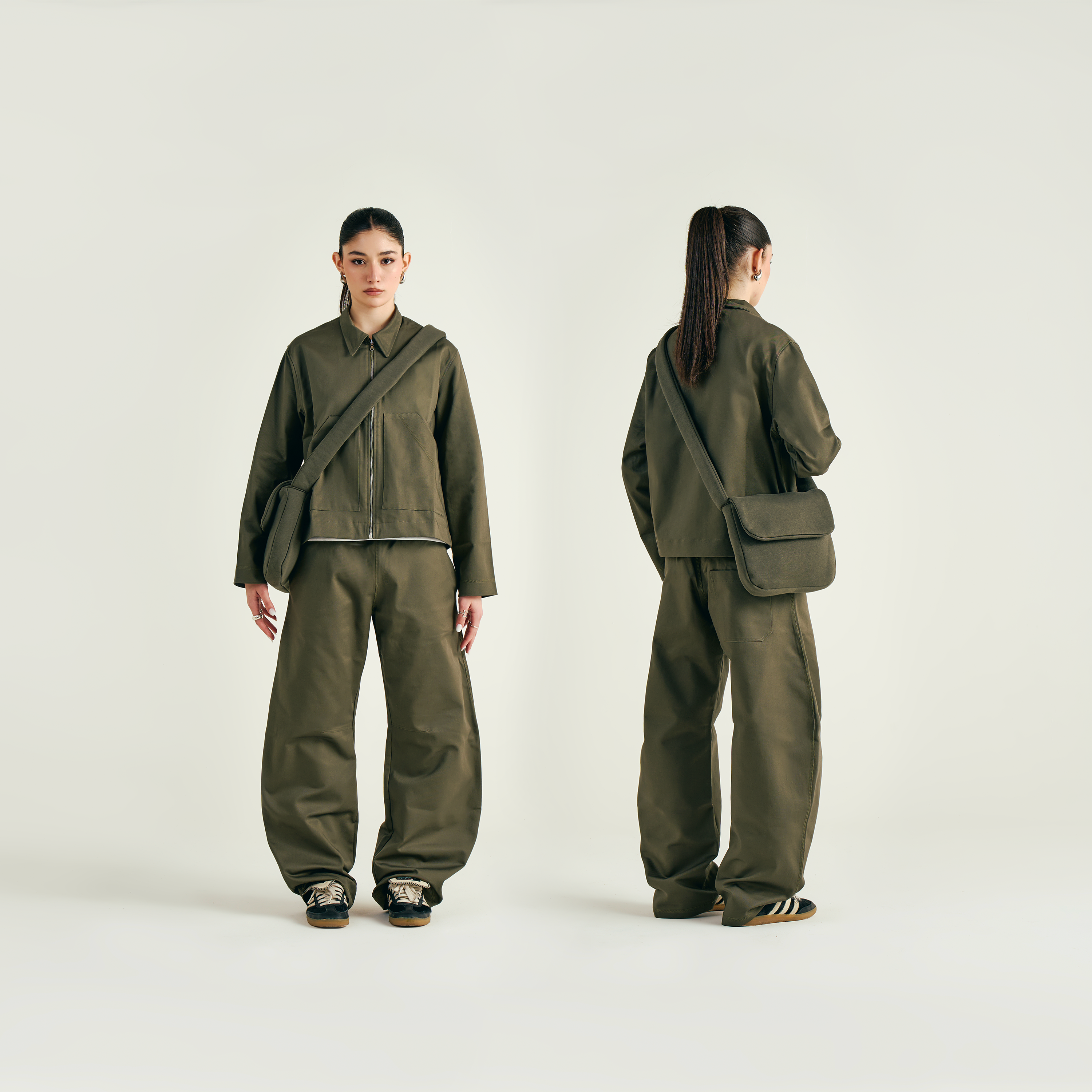 Military Green Arch Pants