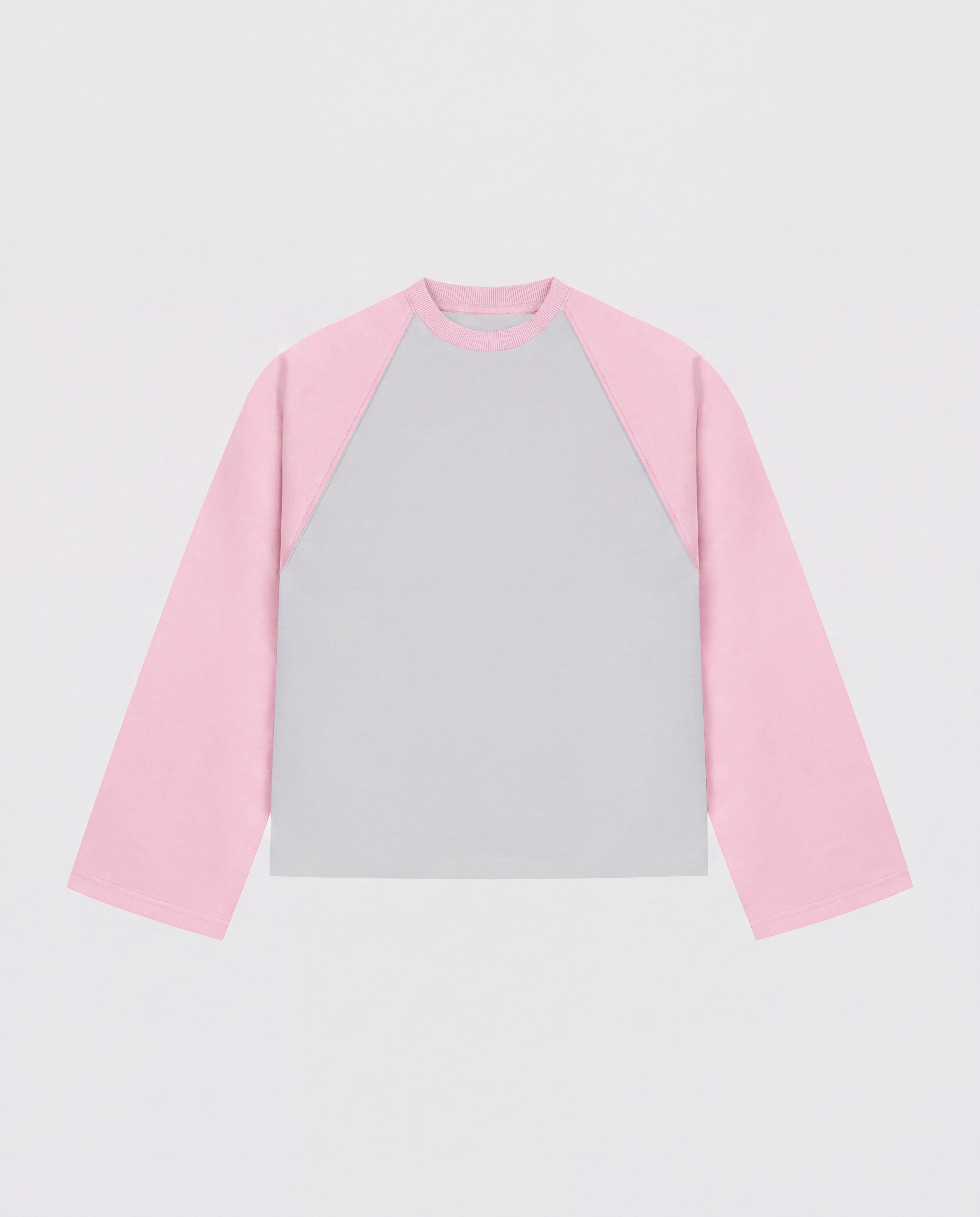 BASEBALL LONGSLEEVE - PINK/GREY