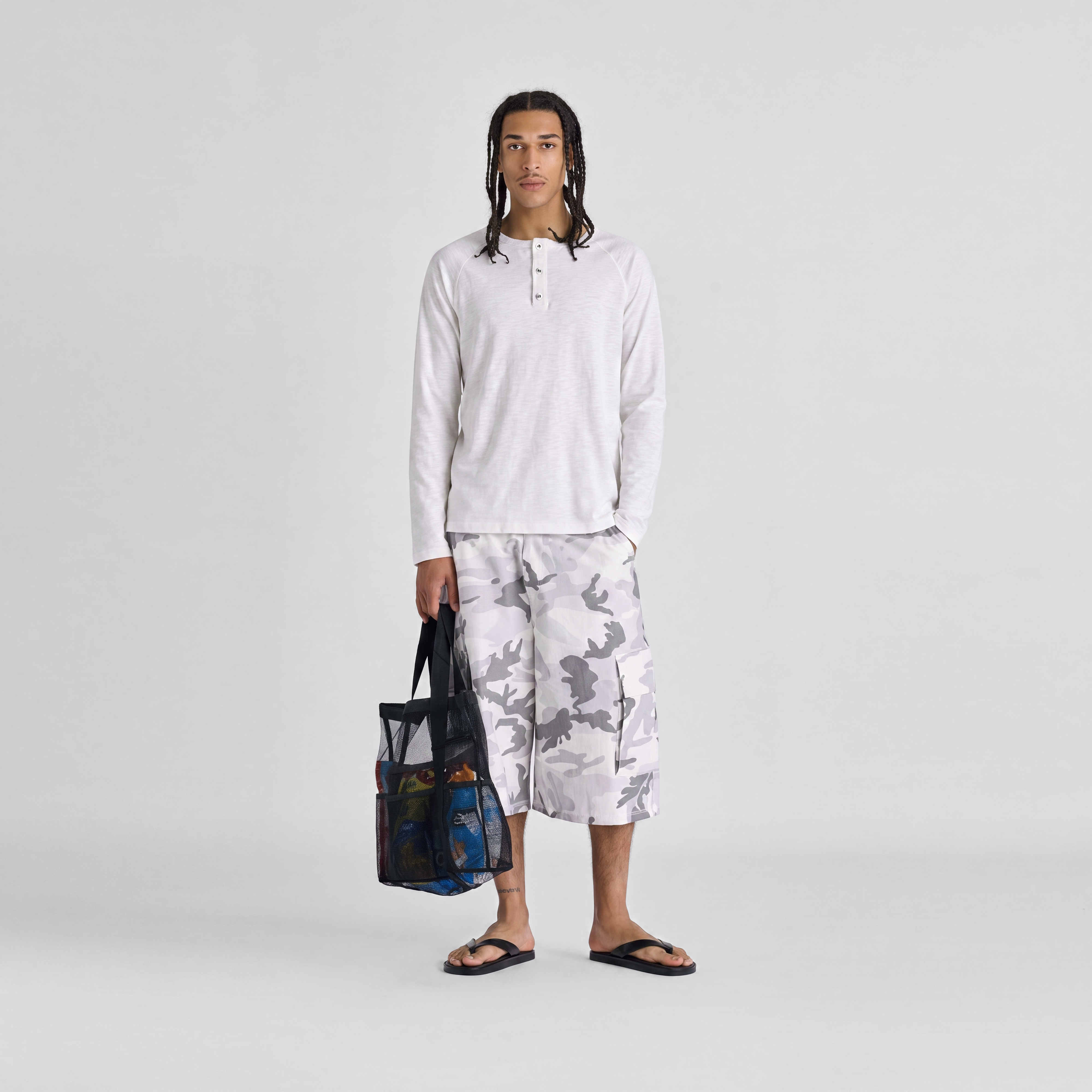 Henley Longsleeve - Optical White