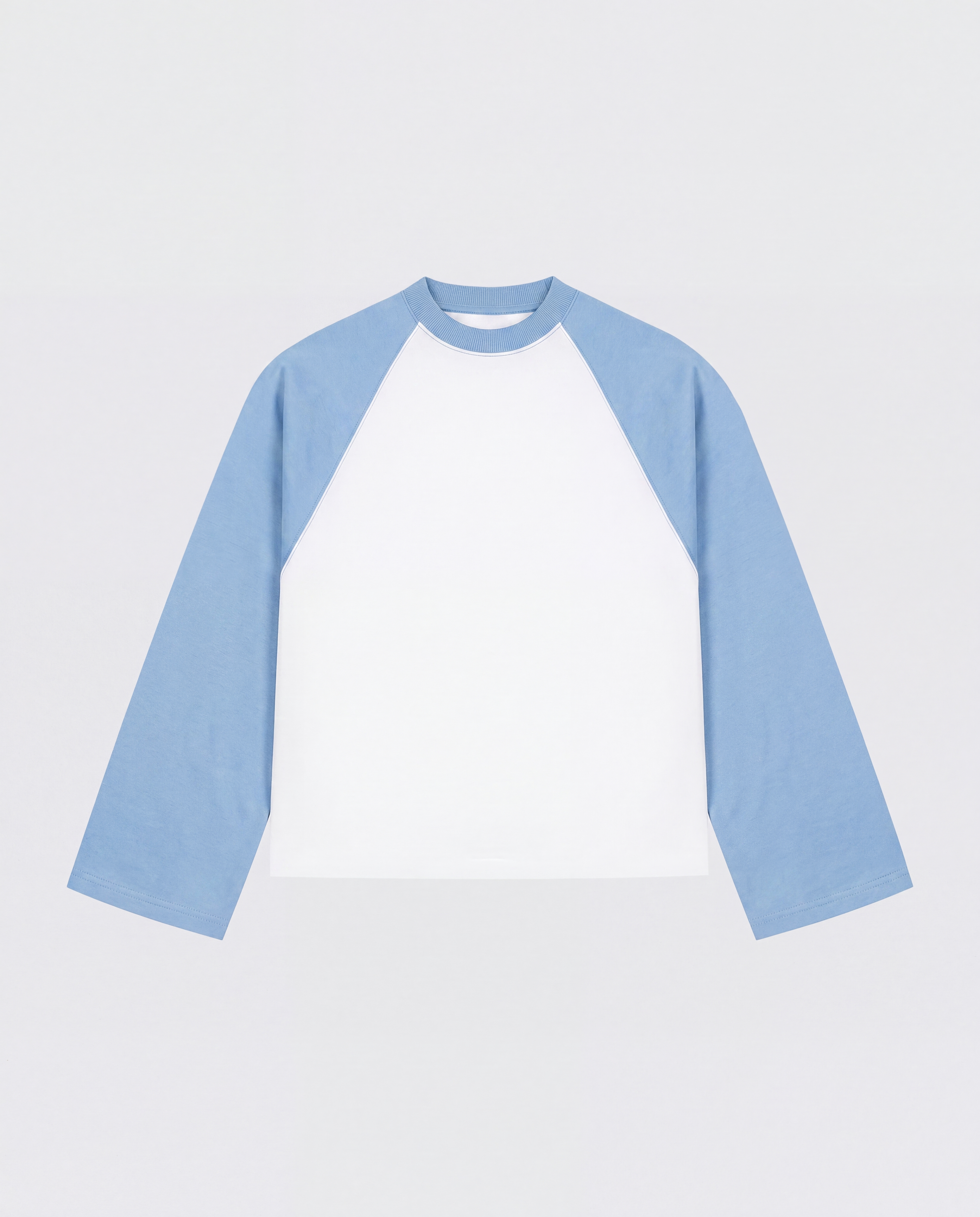 BASEBALL LONGSLEEVE - LIGHT BLUE/WHITE