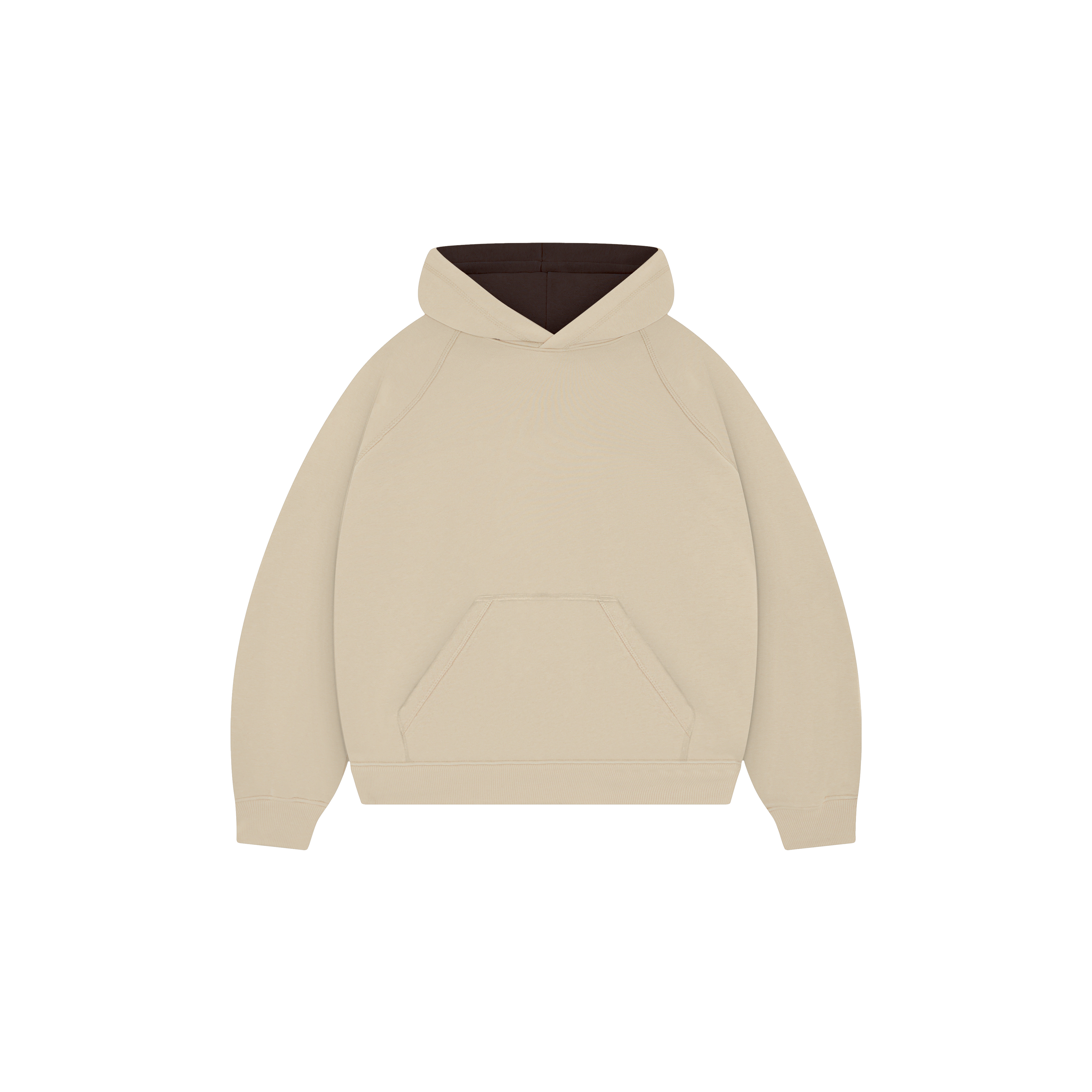 Mocha Brown & Soft Sand Double Face Hoodie