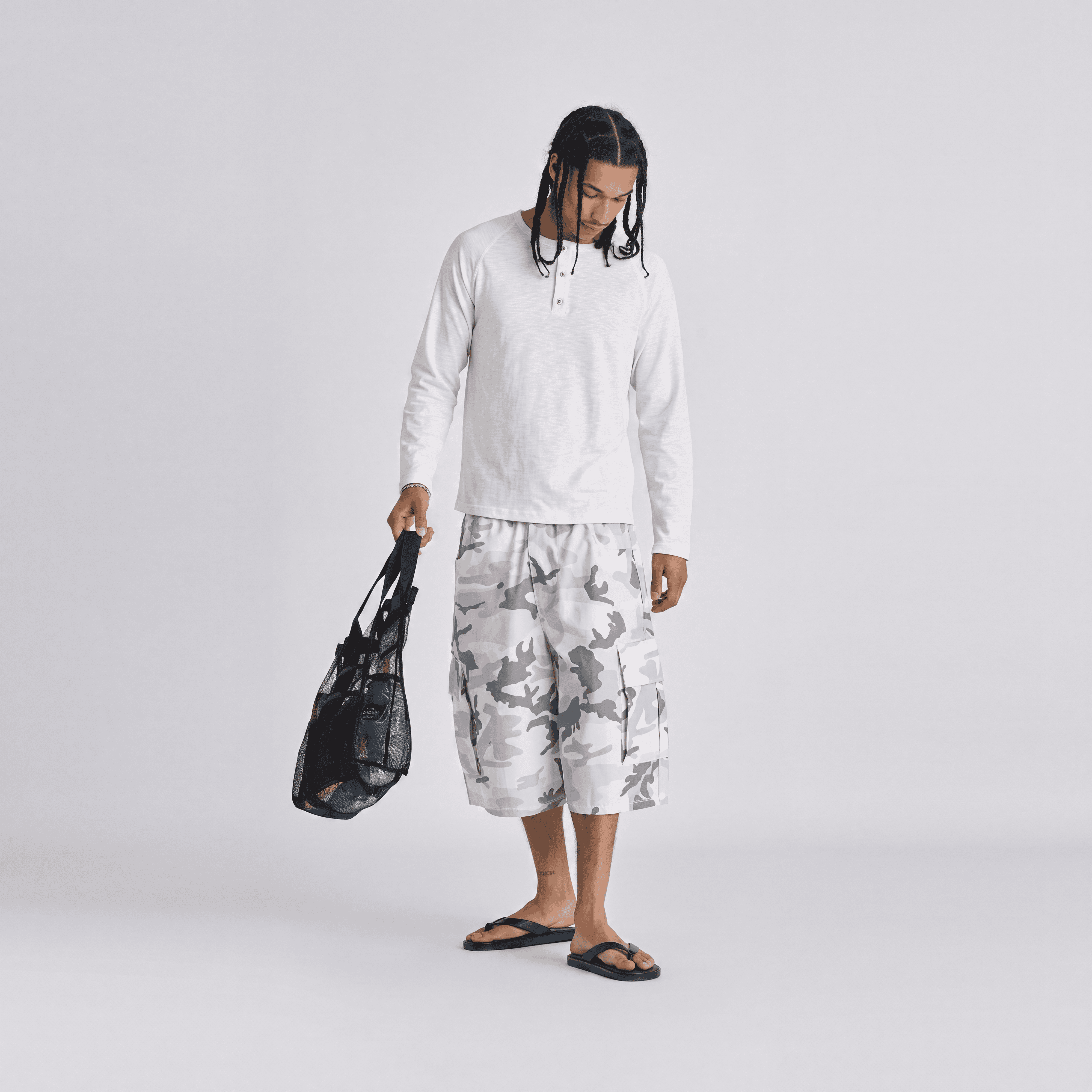 Henley Longsleeve - Optical White