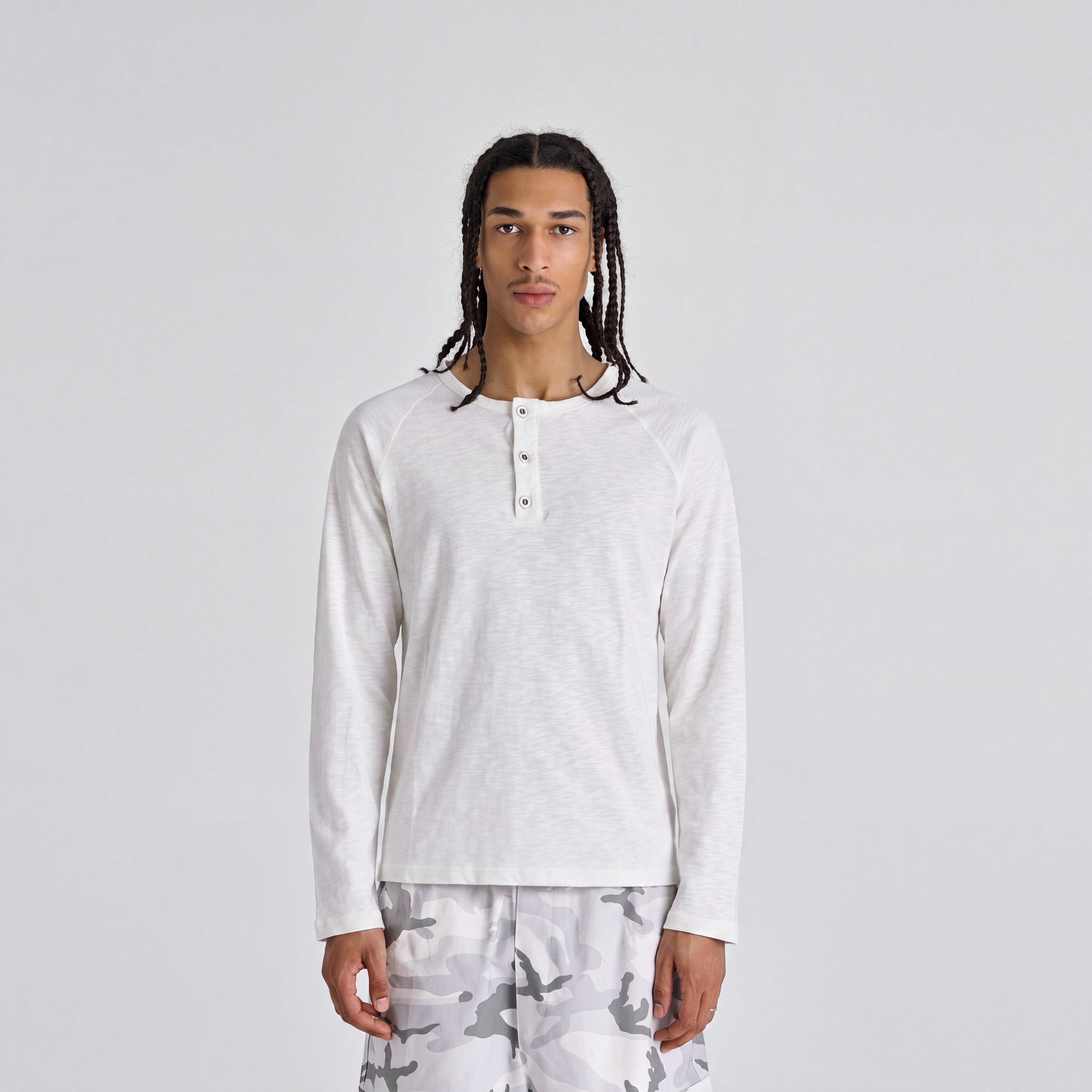 Henley Longsleeve - Optical White