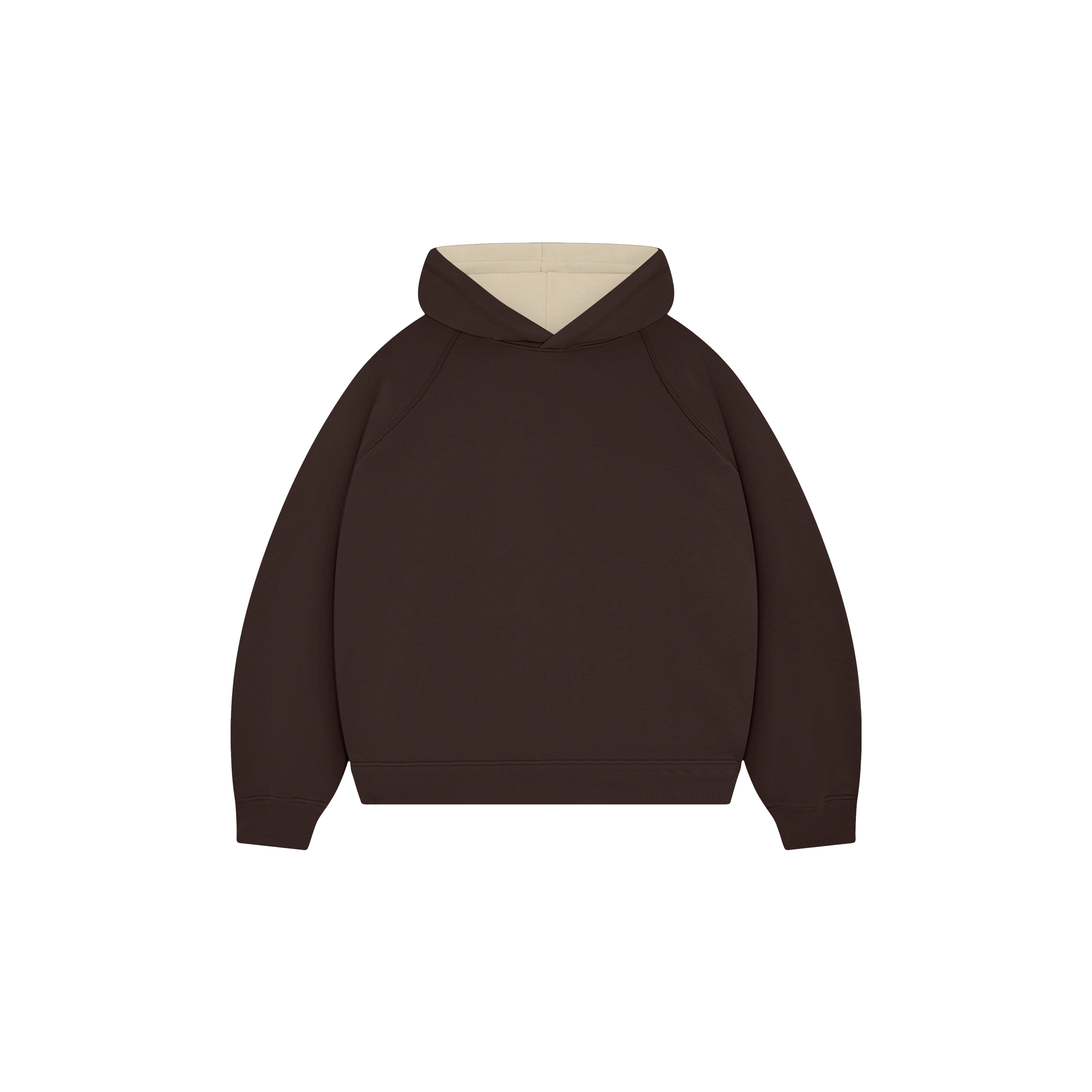 Mocha Brown & Soft Sand Double Face Hoodie