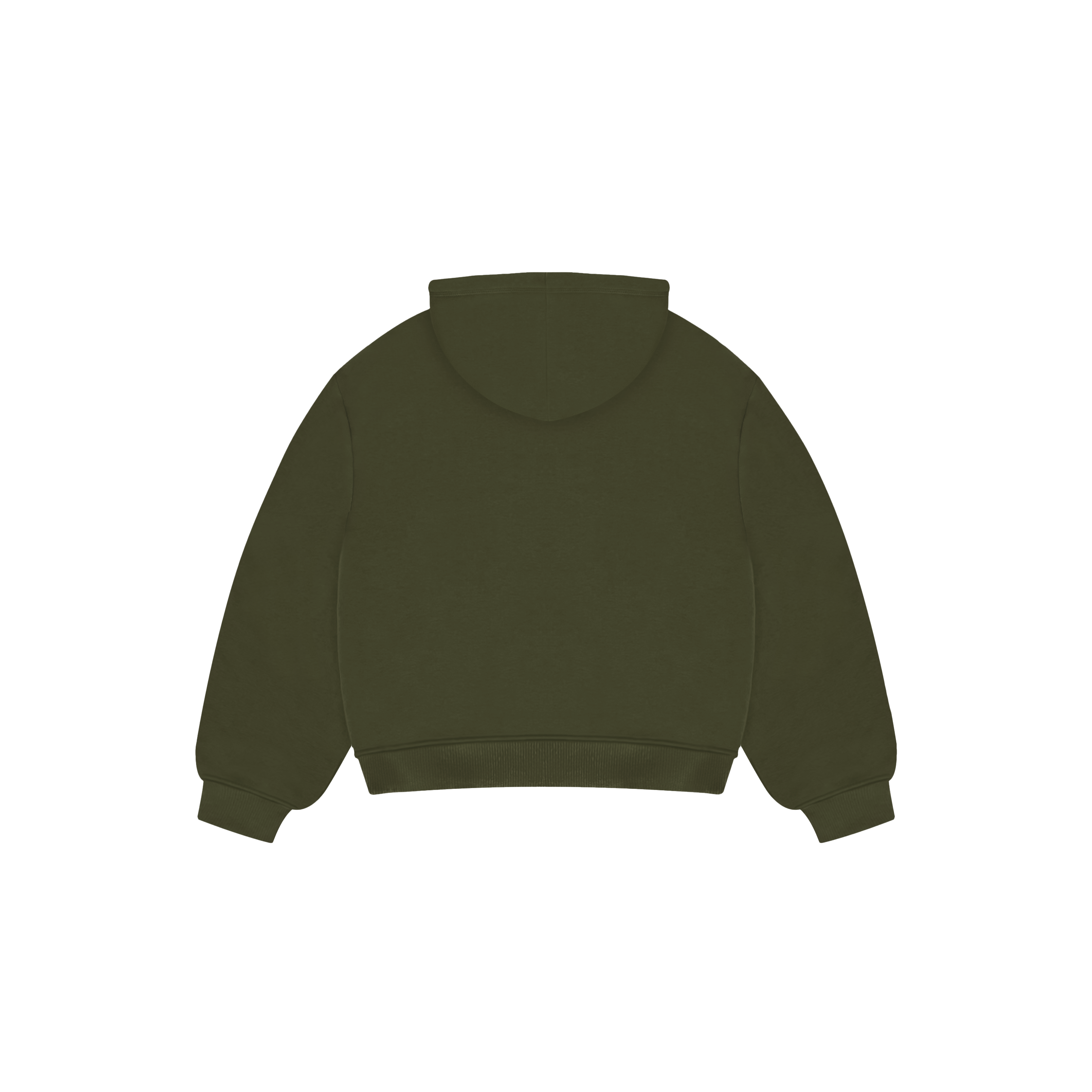 Military Green Bulk Zip Hoodie