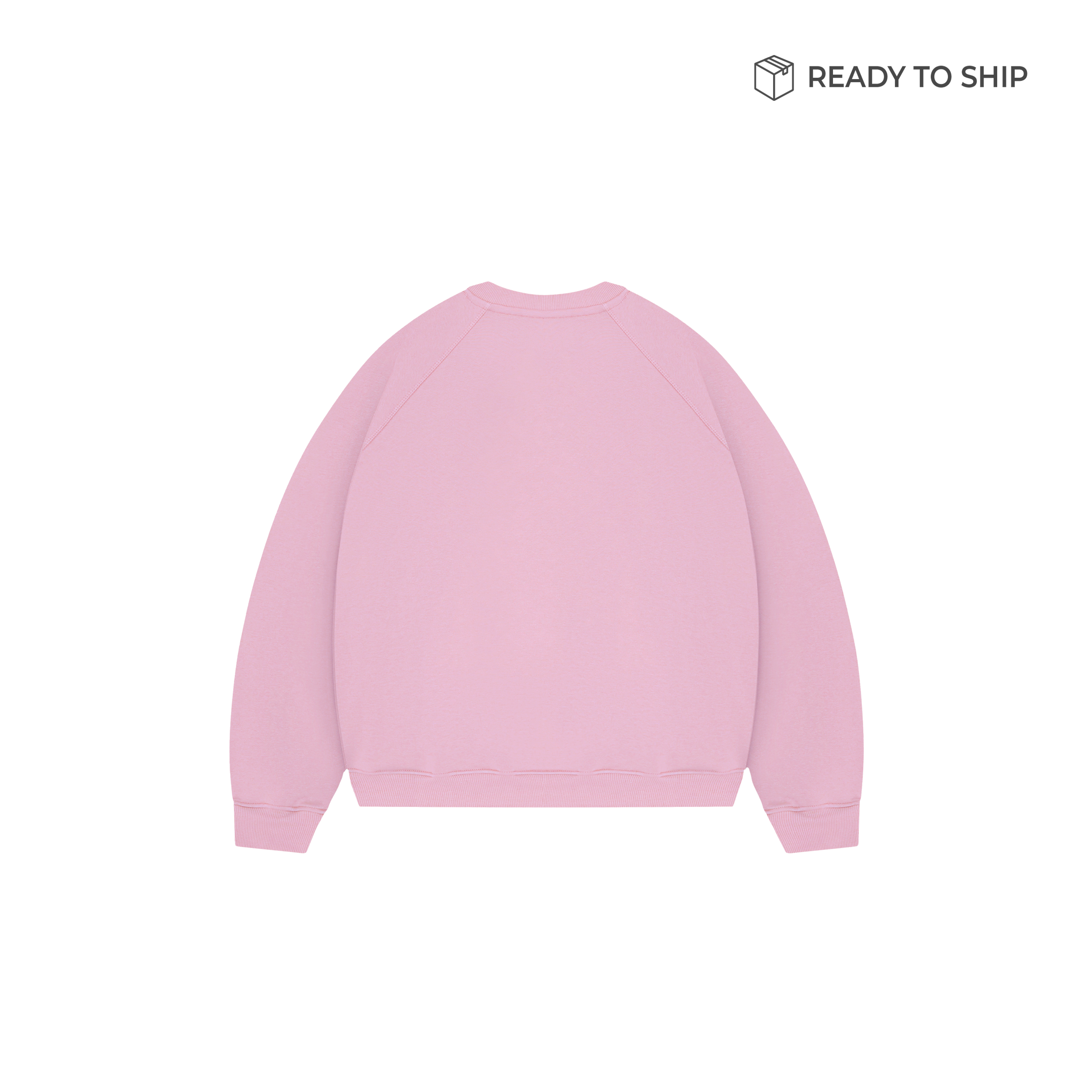 Maglia girocollo rosa baby di alta qualità da 500 g/m²