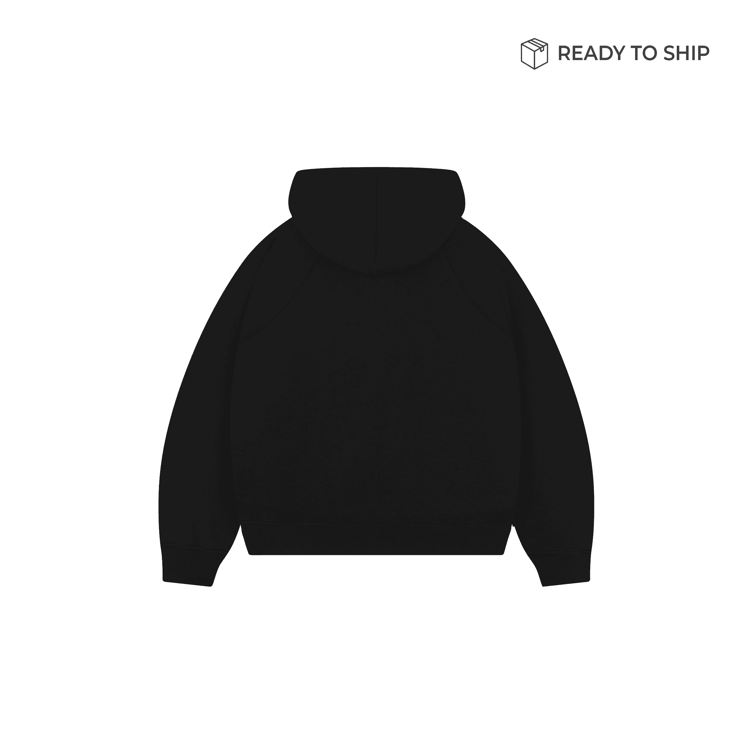 Premium 500gsm Jet Black Hoodie