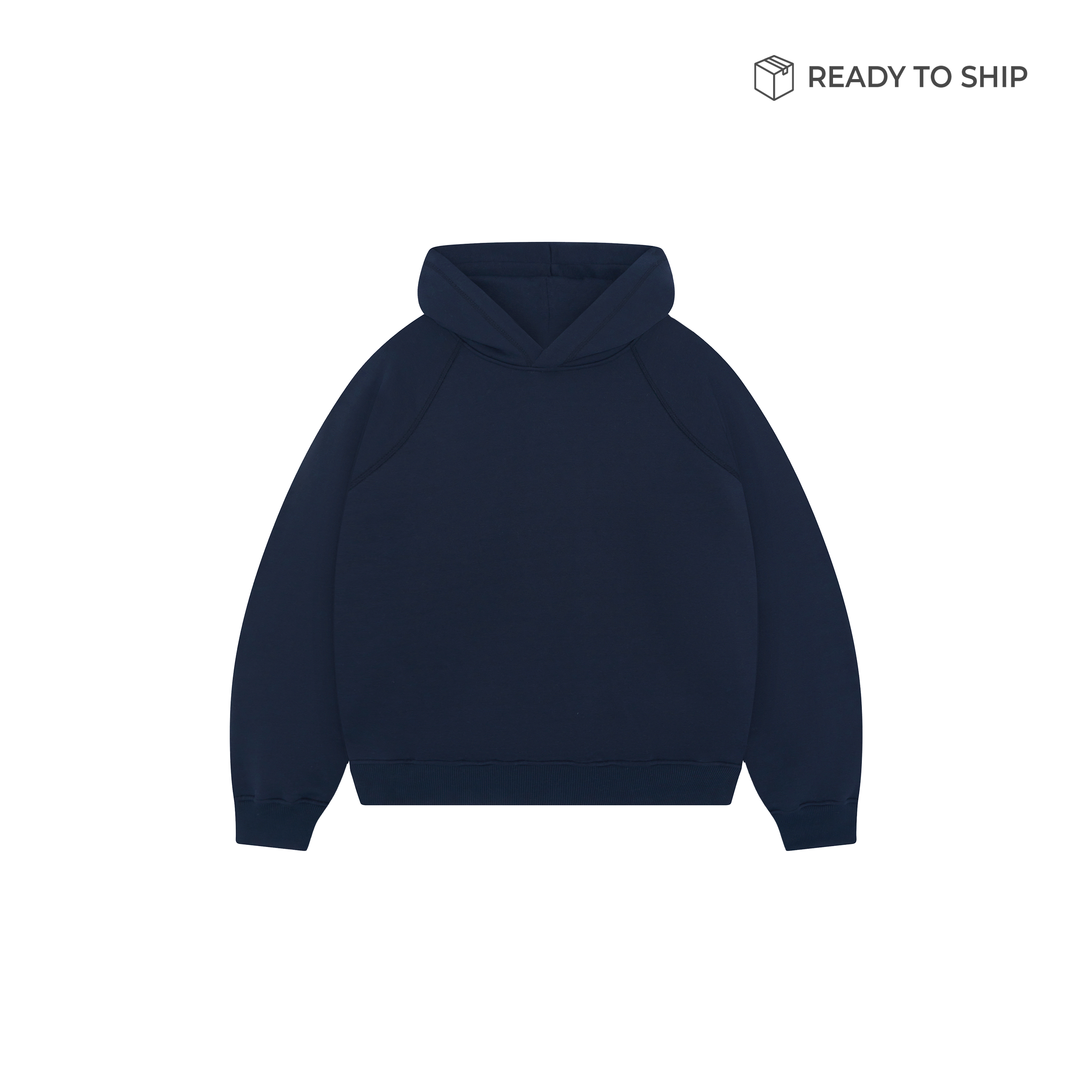 Felpa con cappuccio blu navy Premium da 500 g/m²