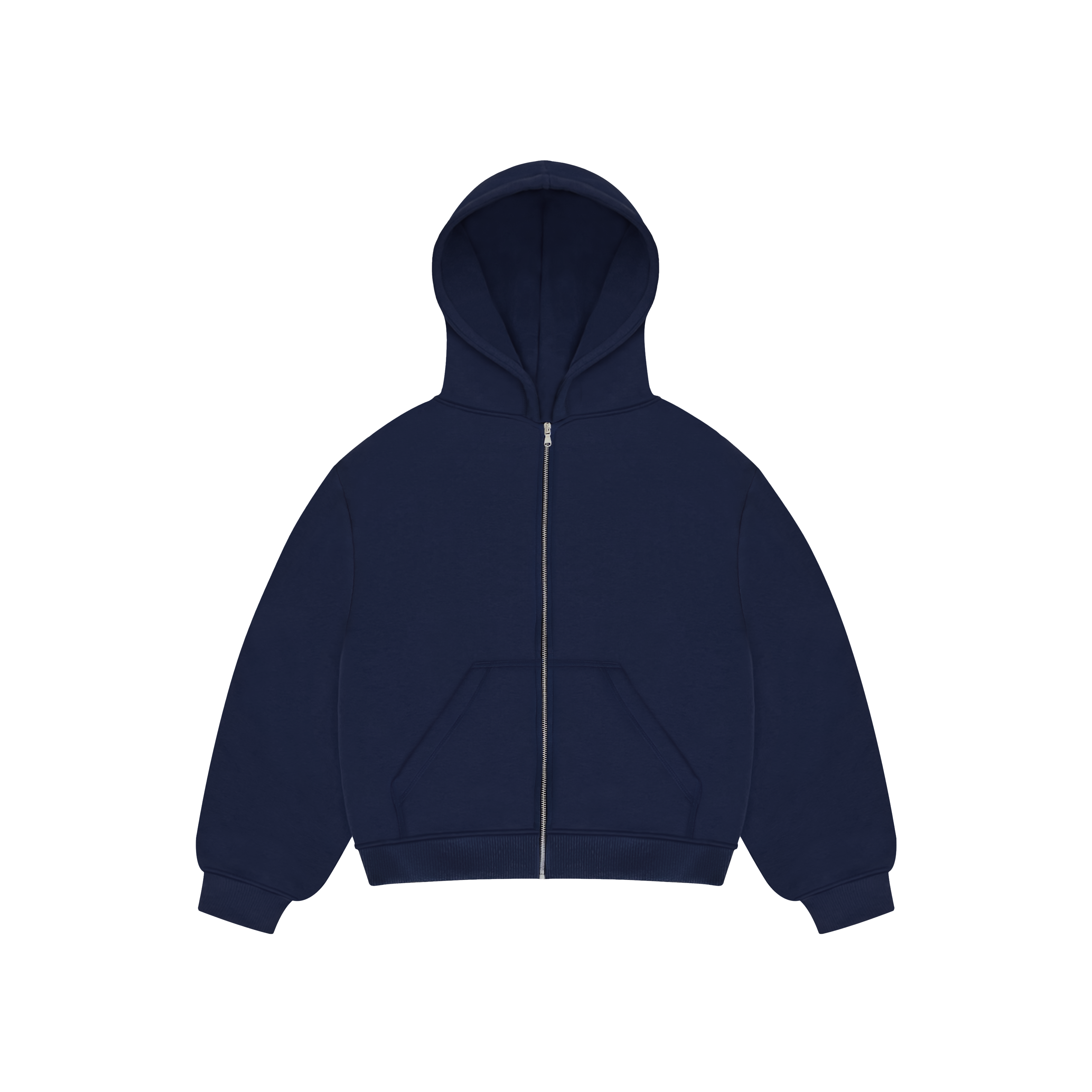 Navy Blue Bulk Zip Hoodie