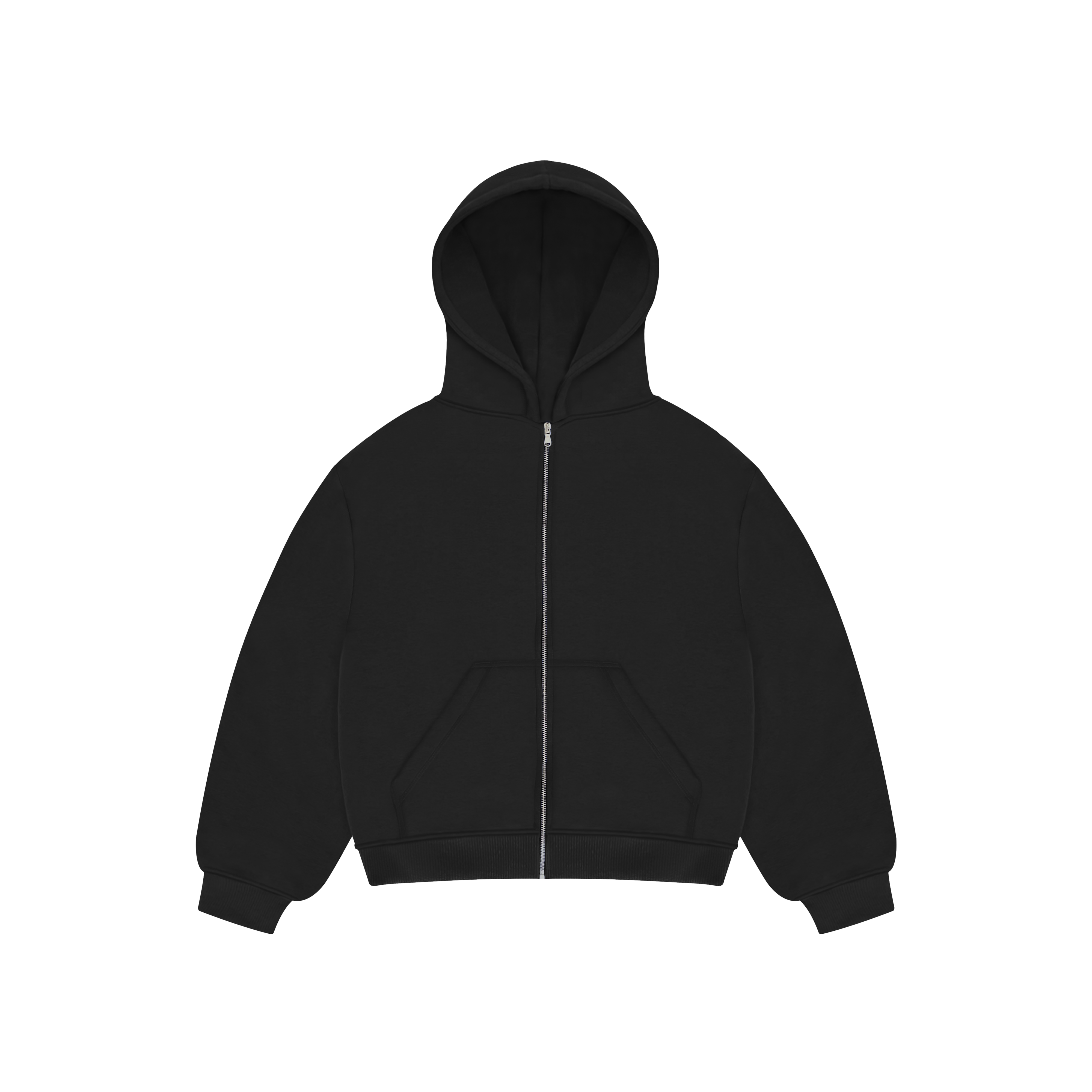Jet Black Bulk Zip Hoodie