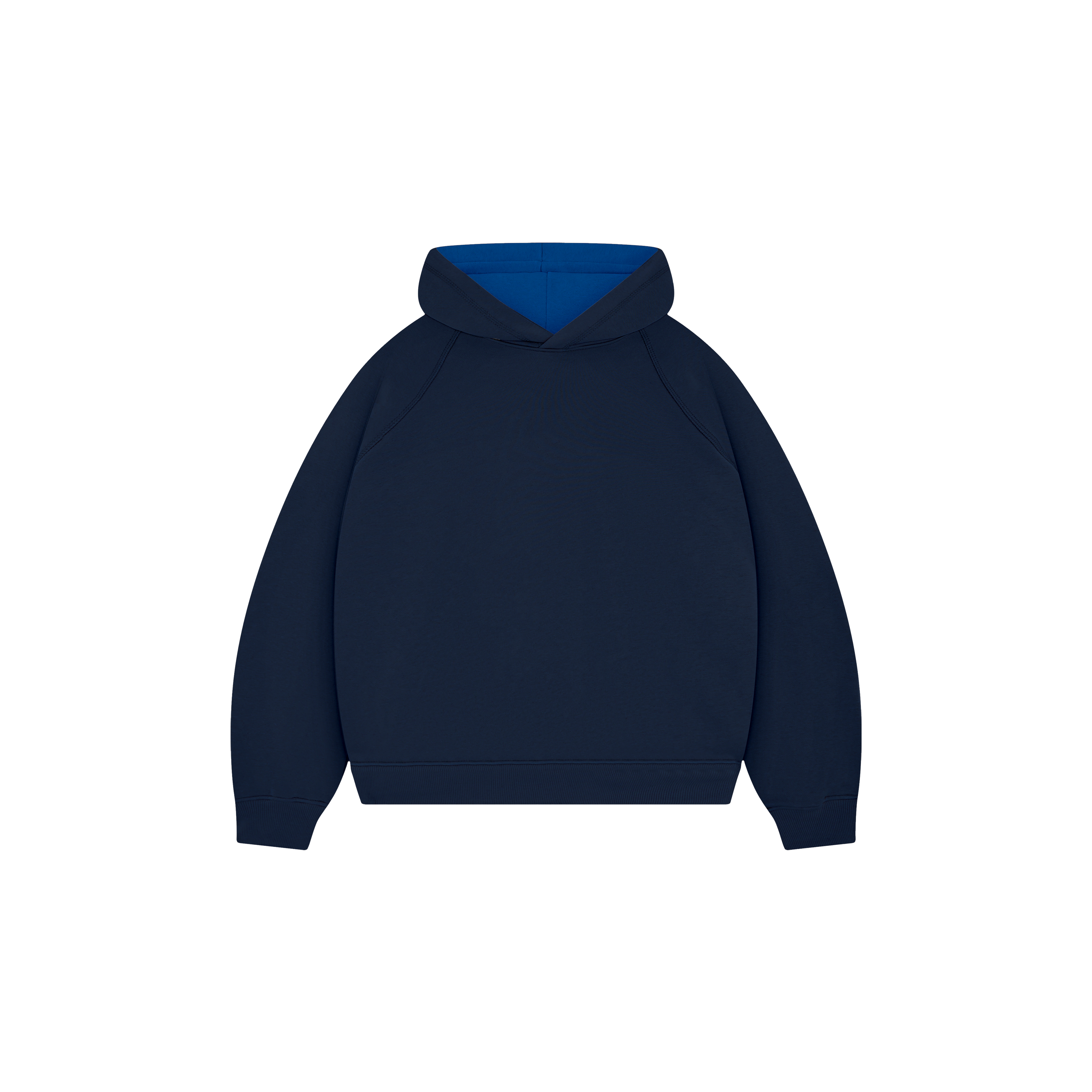 Navy Blue & Royal Blue Double Face Hoodie
