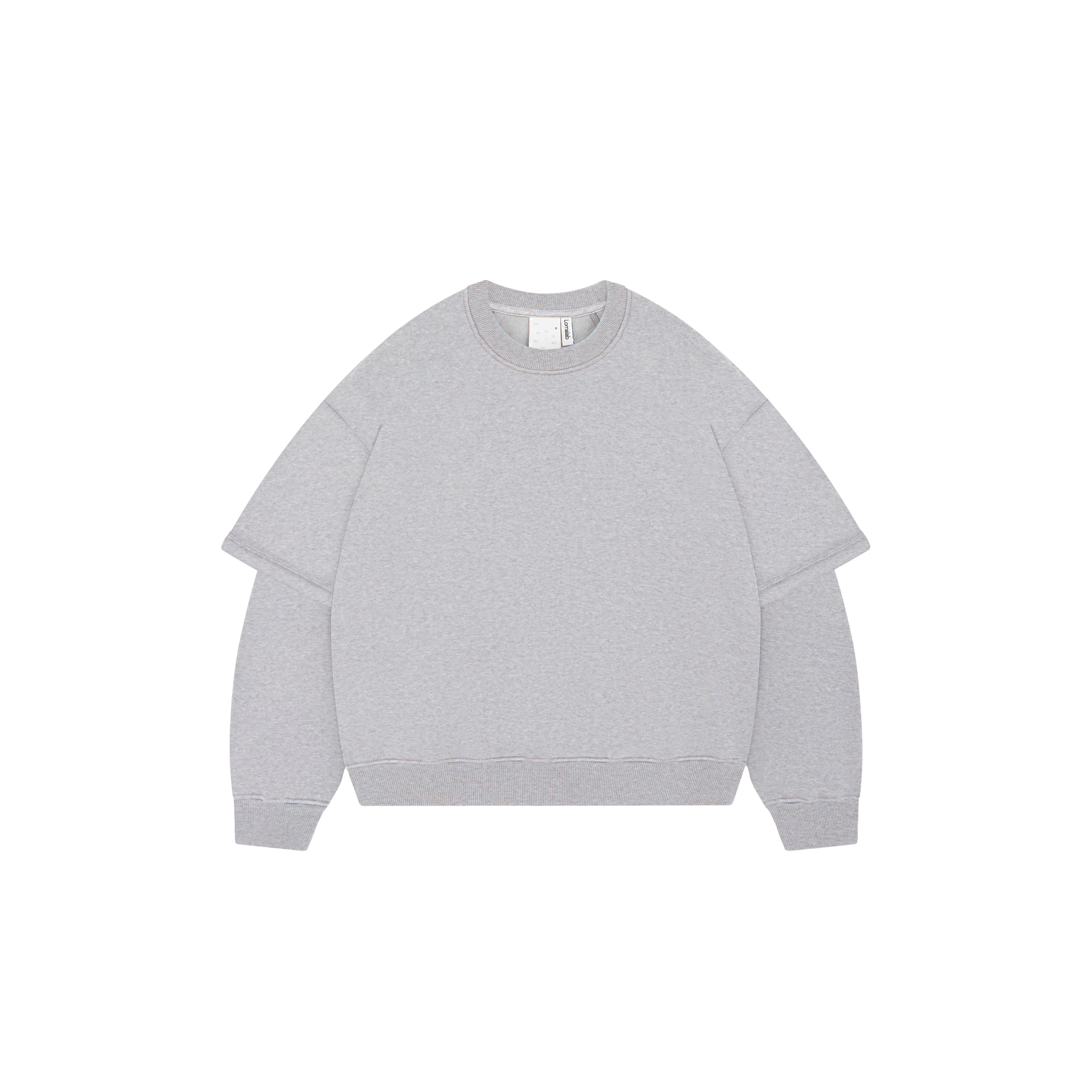 Gym Grey Double-Sleeve Crewneck