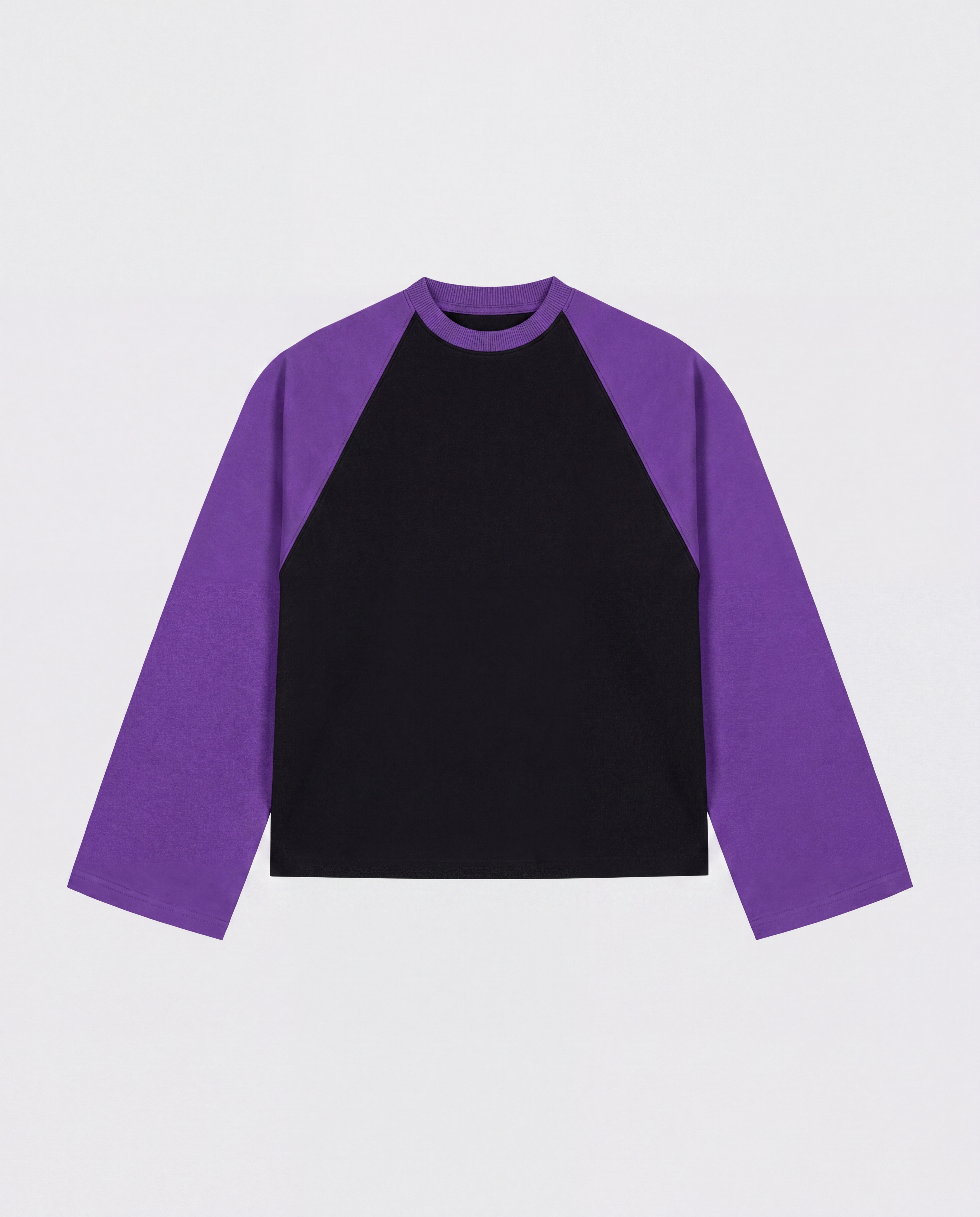 BASEBALL LONGSLEEVE - PURPLE/BLACK