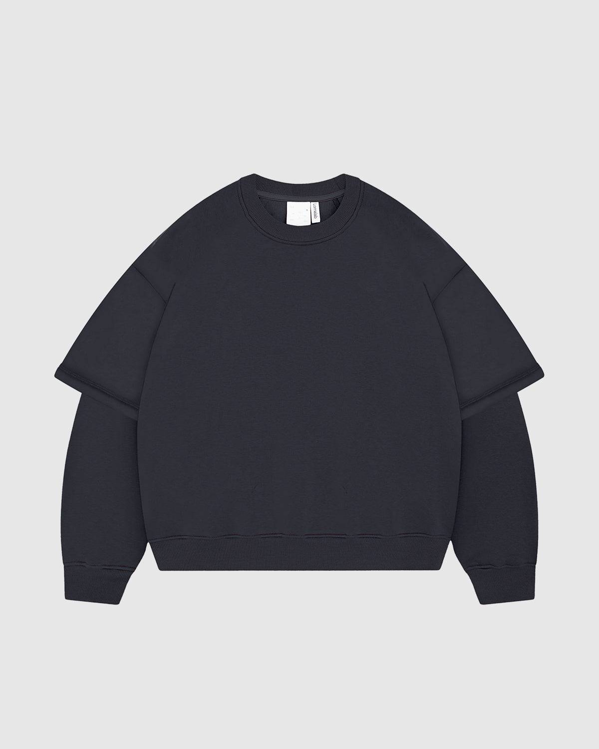 Anthracite Double-Sleeve Crewneck