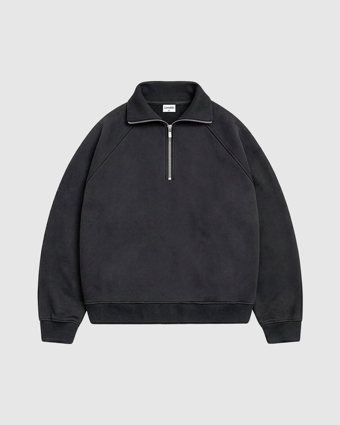 EVERYDAY ANTHRACITE HALF ZIP HOODIE