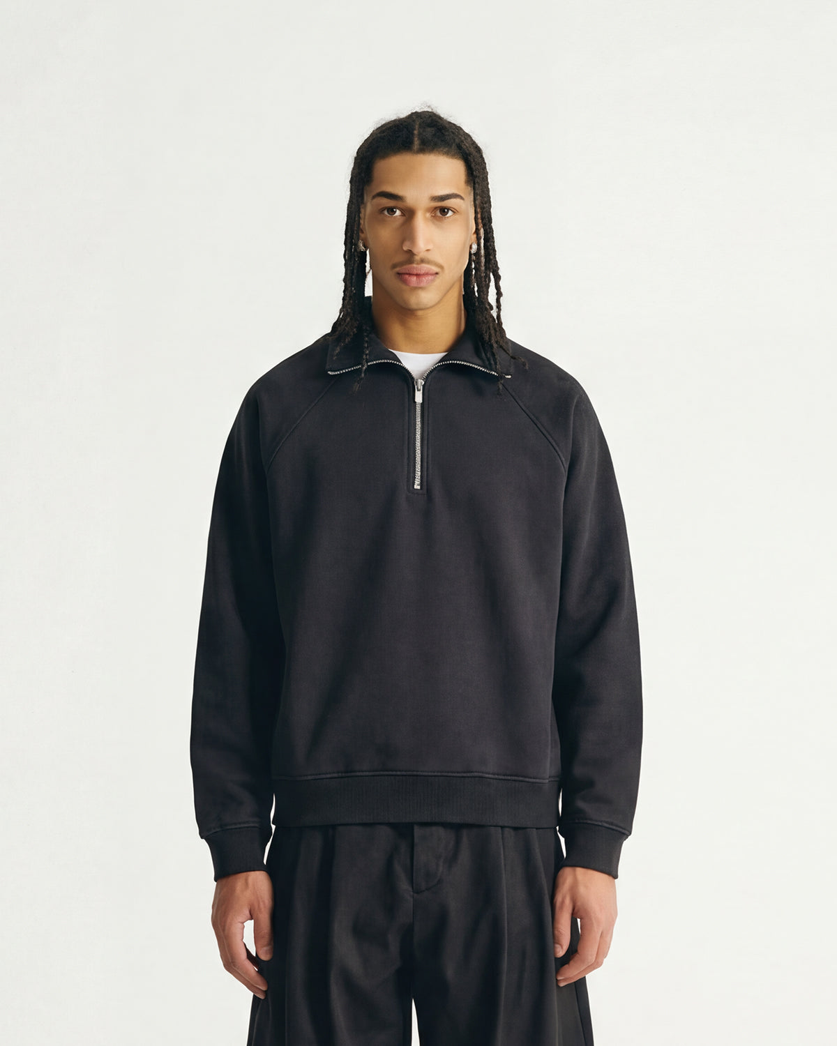 EVERYDAY ANTHRACITE HALF ZIP HOODIE