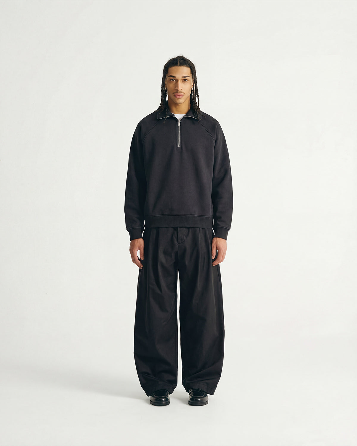 EVERYDAY ANTHRACITE HALF ZIP HOODIE