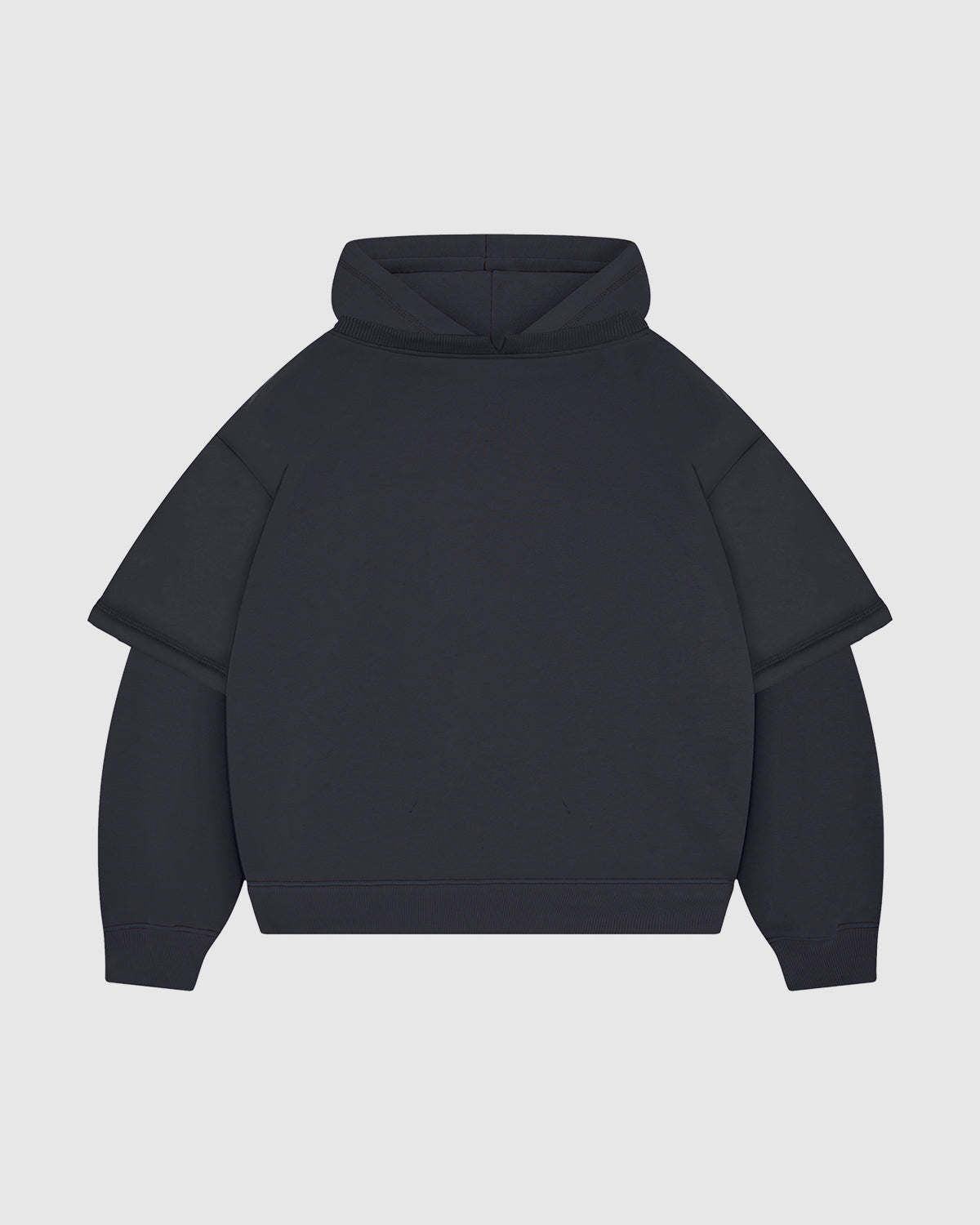 Anthracite Double-Sleeve Hoodie