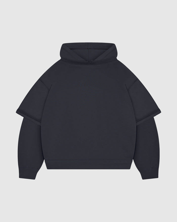 Anthracite Double-Sleeve Hoodie
