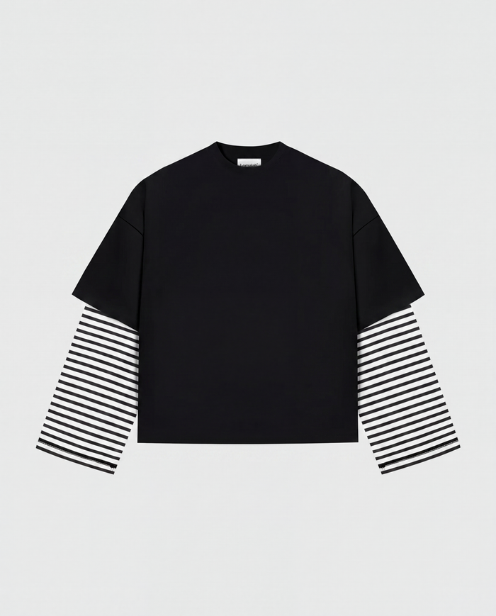 Stripes Doublesleeve - Jet Black