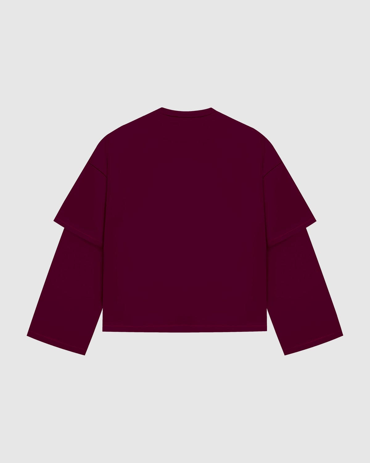 Everyday Burgundy Double-Sleeve Tee