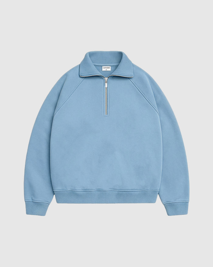 EVERYDAY CLOUDY BLUE HALF ZIP HOODIE