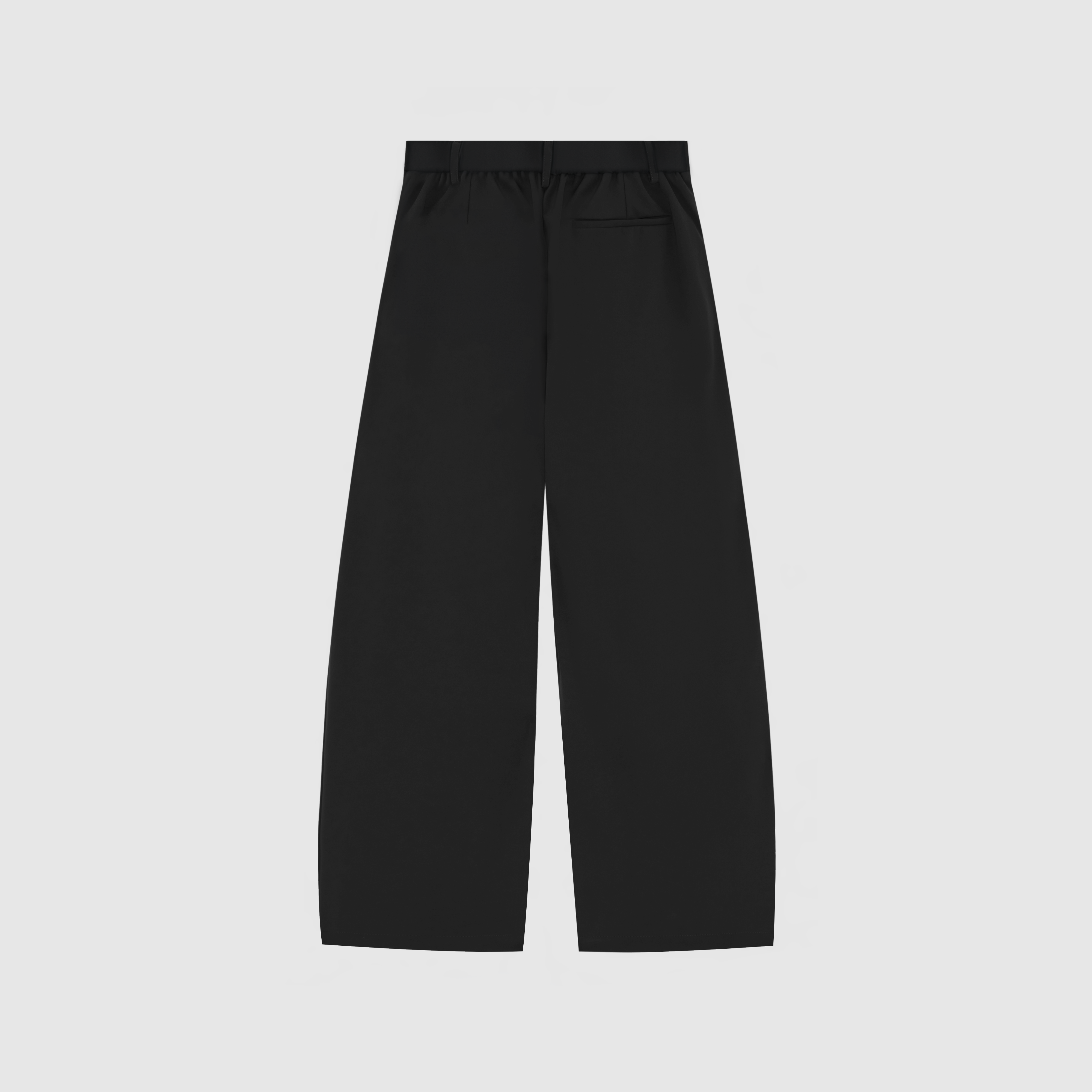 Canvas Pleated Pants - Jet Black