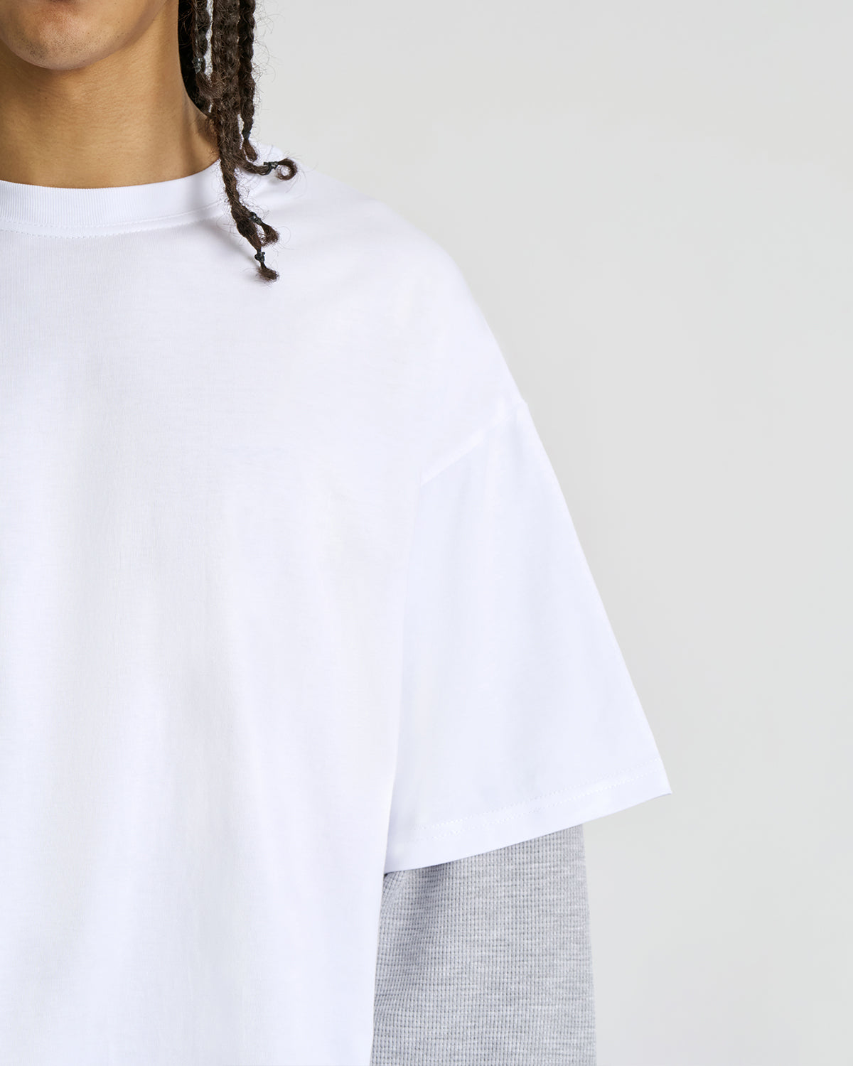 Waffle Gym Grey Double-Sleeve Tee