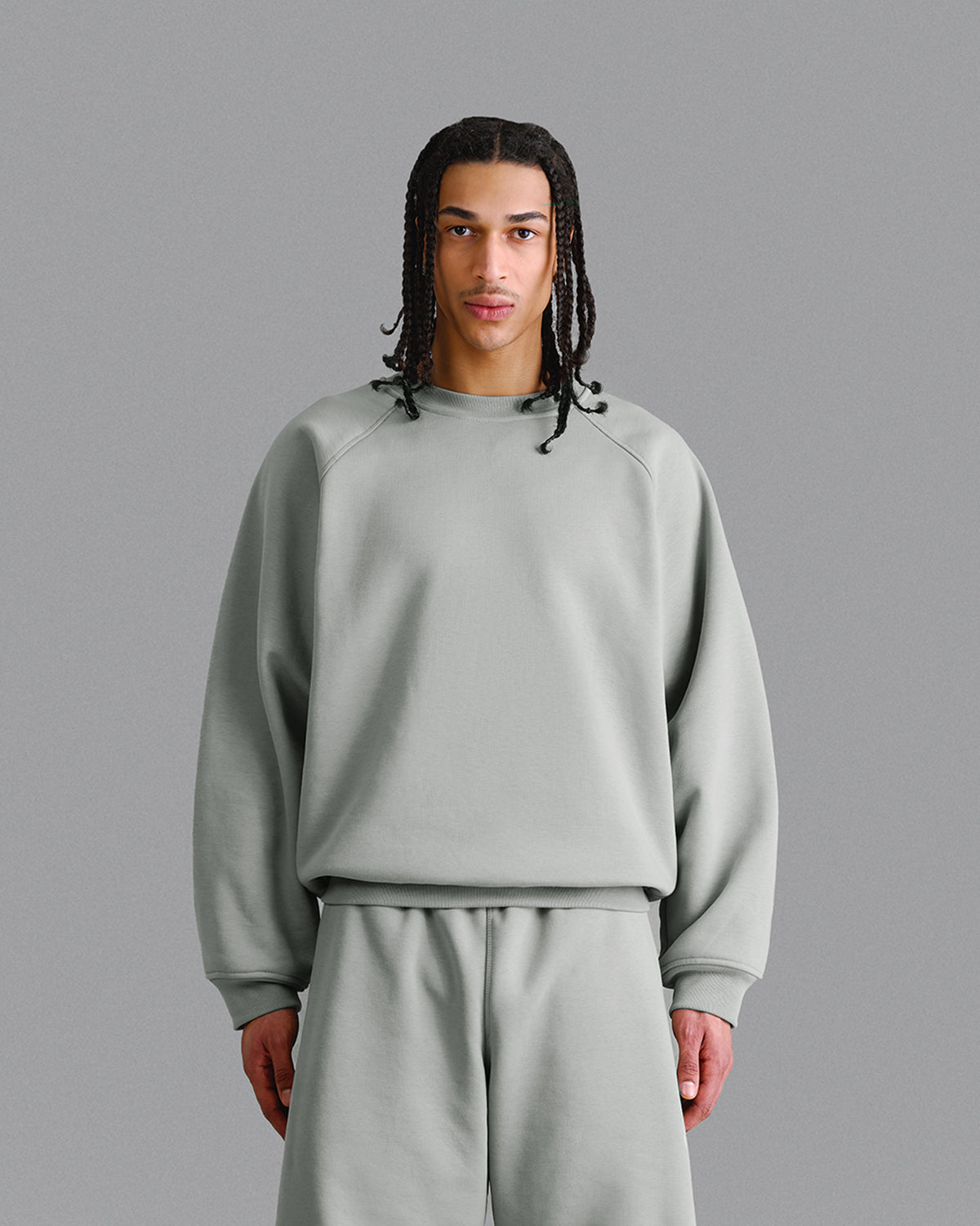 Premium 500gsm Dust Matcha Crewneck