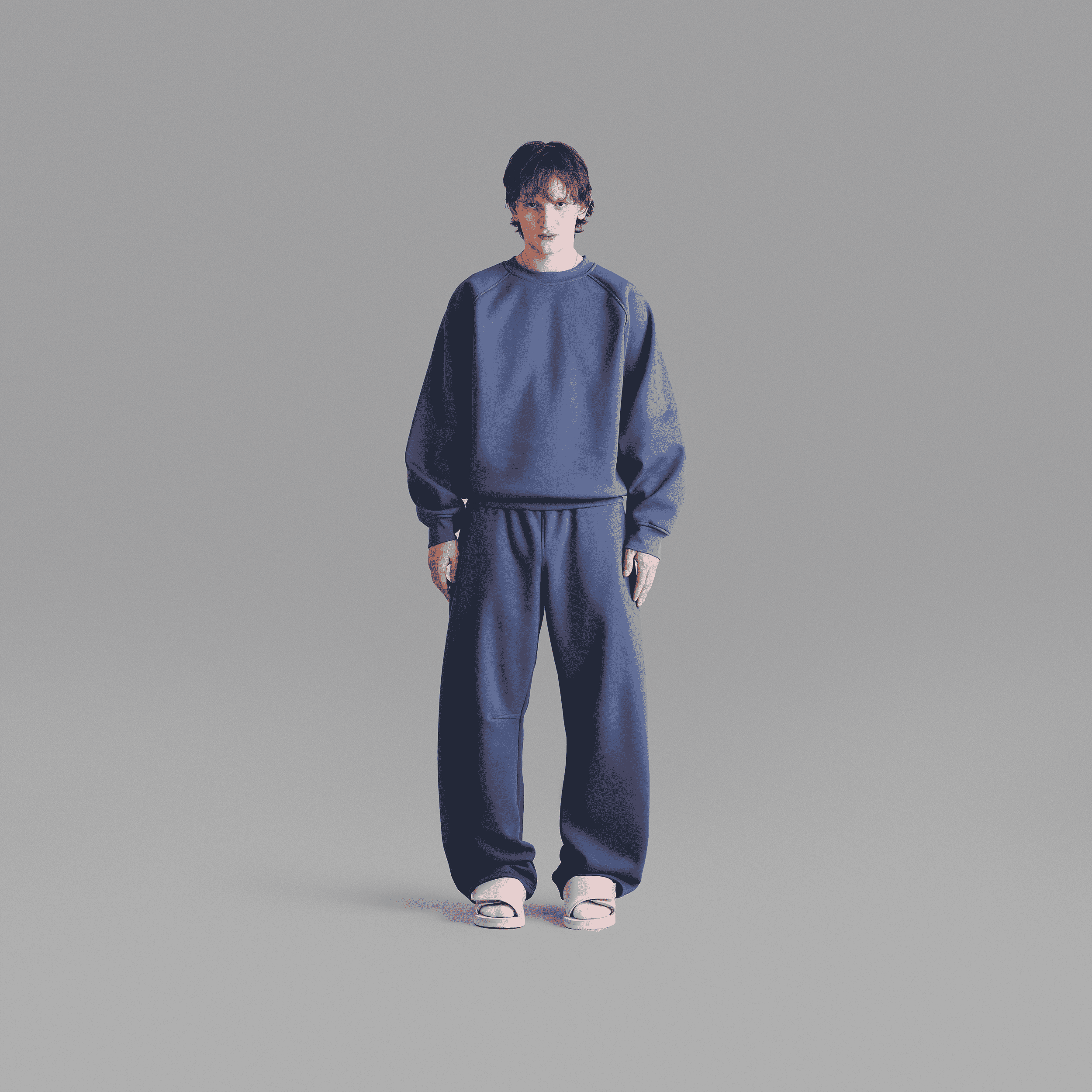 Premium 500gsm Dust Blue Sweatpants