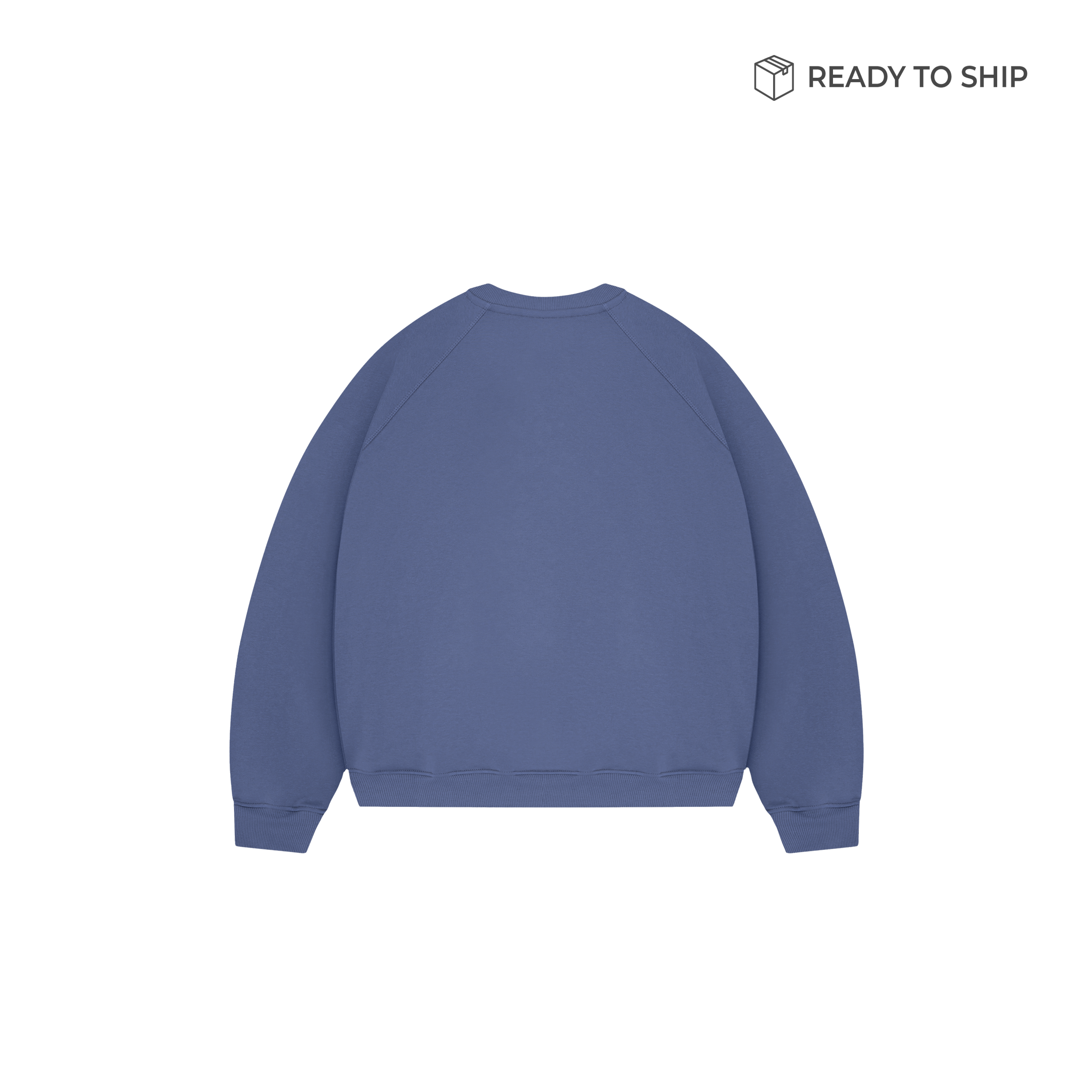 Maglia girocollo blu polvere Premium da 500 g/m²