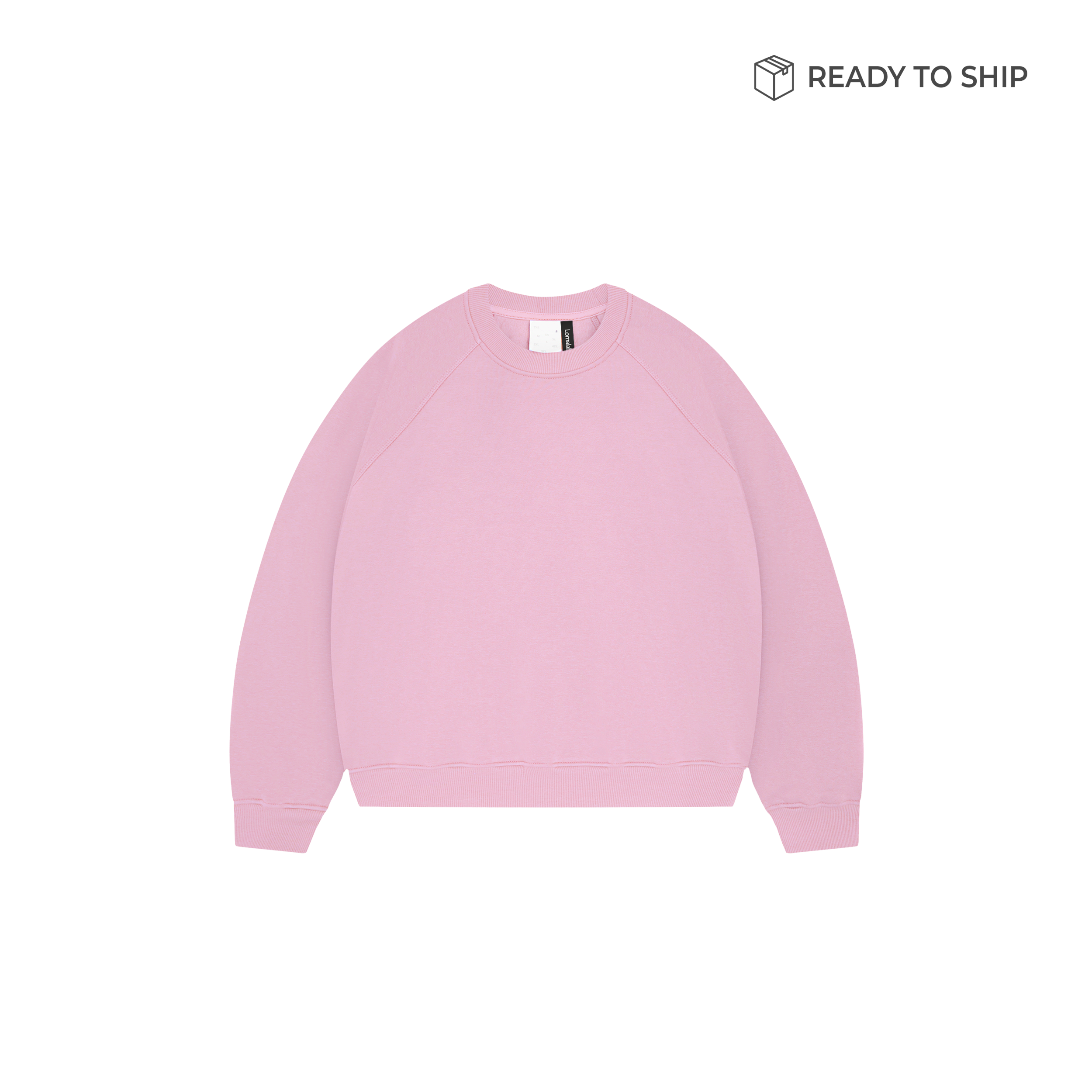 Maglia girocollo rosa baby di alta qualità da 500 g/m²