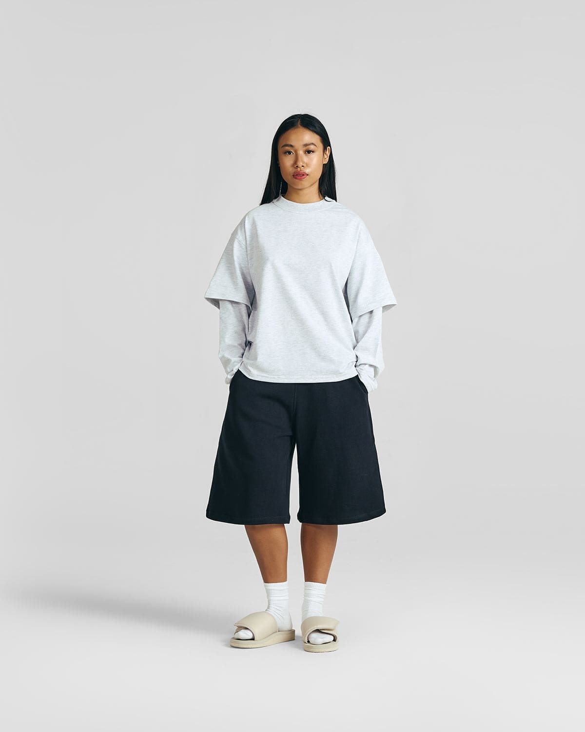 Everyday Cloudy Blue Double-Sleeve Tee