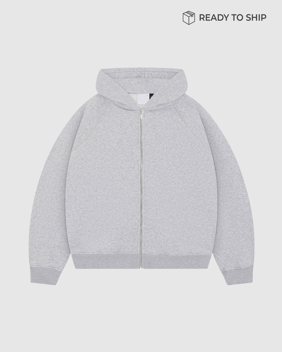 Premium 500gsm Gym Grey Zip Hoodie