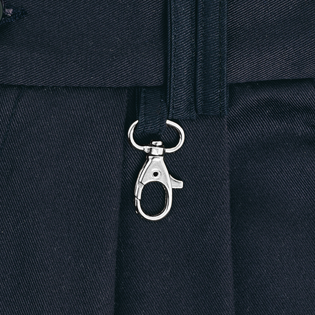 Canvas Pleated Pants - Navy Blue