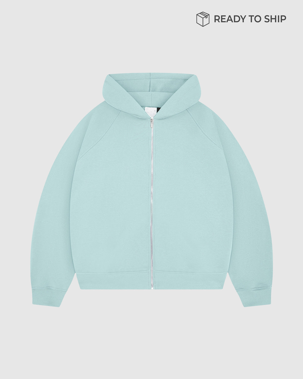 Premium 500gsm Ice Grey Zip Hoodie