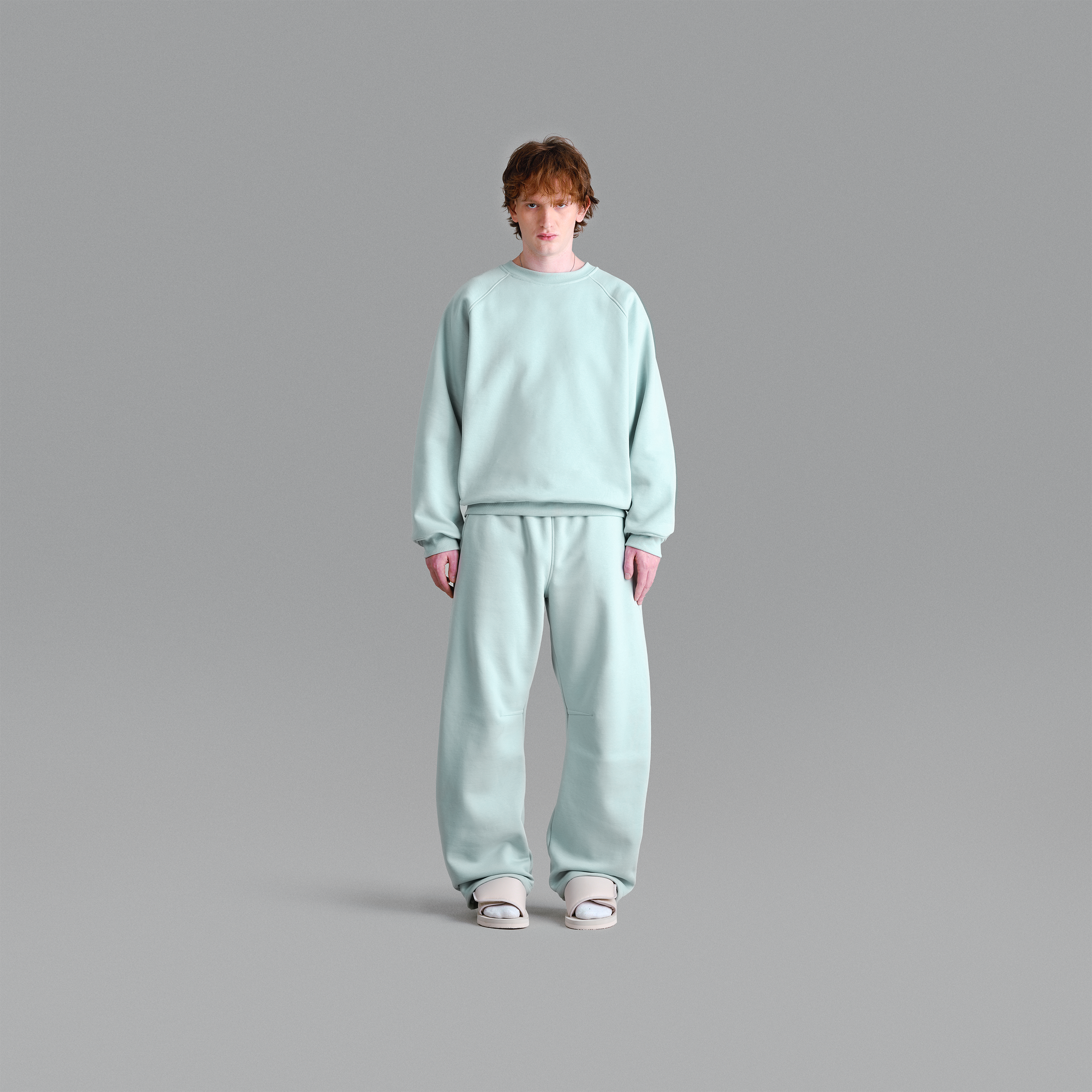 Pantaloni della tuta grigio ghiaccio Premium da 500 g/m²