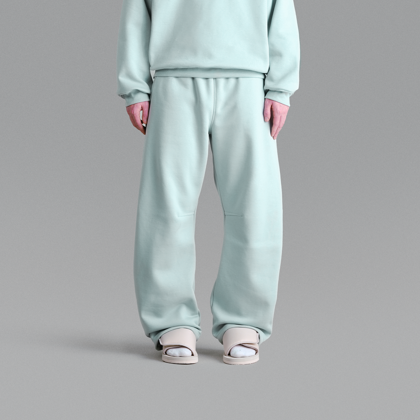 Pantaloni della tuta grigio ghiaccio Premium da 500 g/m²