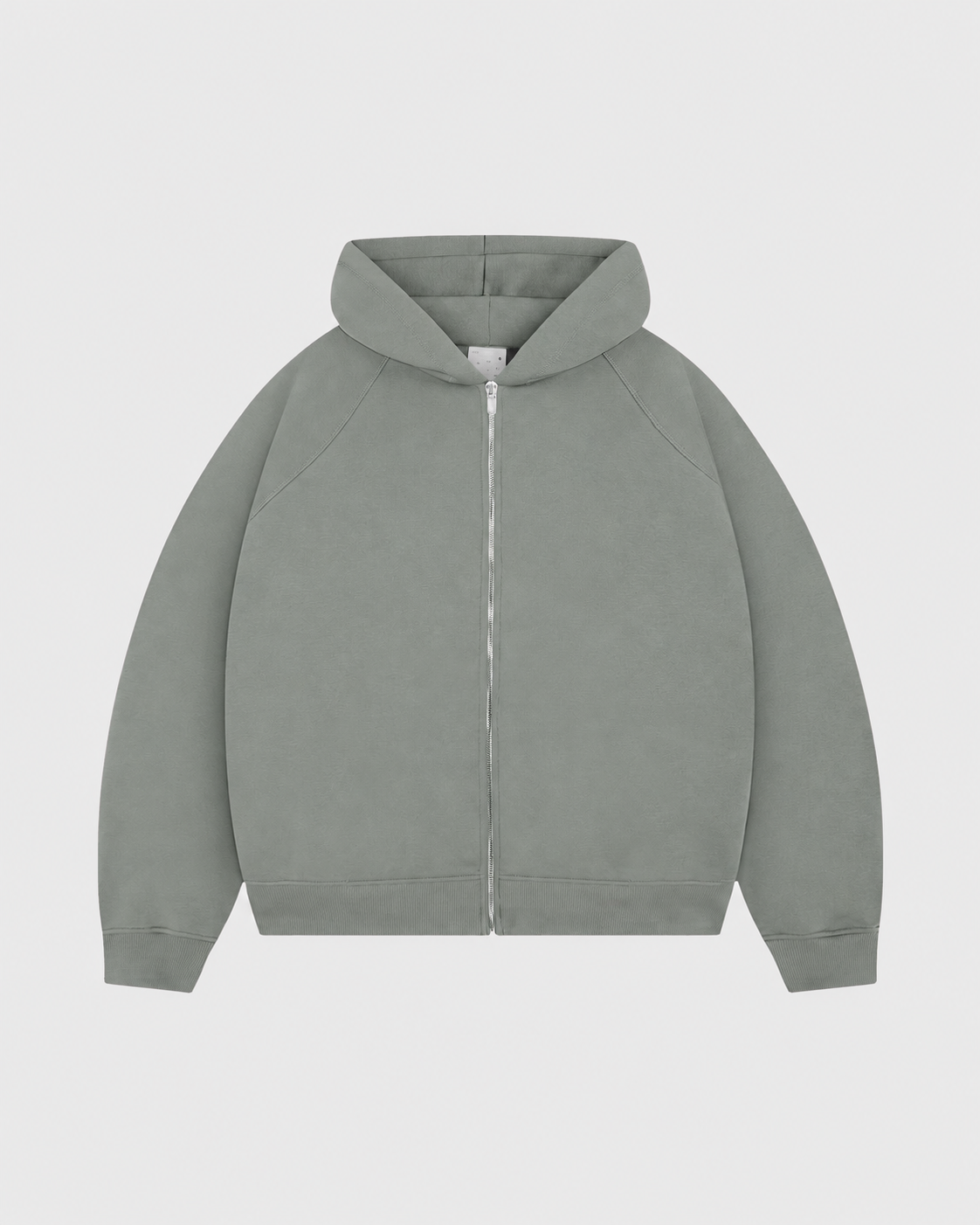 Premium 500gsm Dust Matcha Zip Hoodie