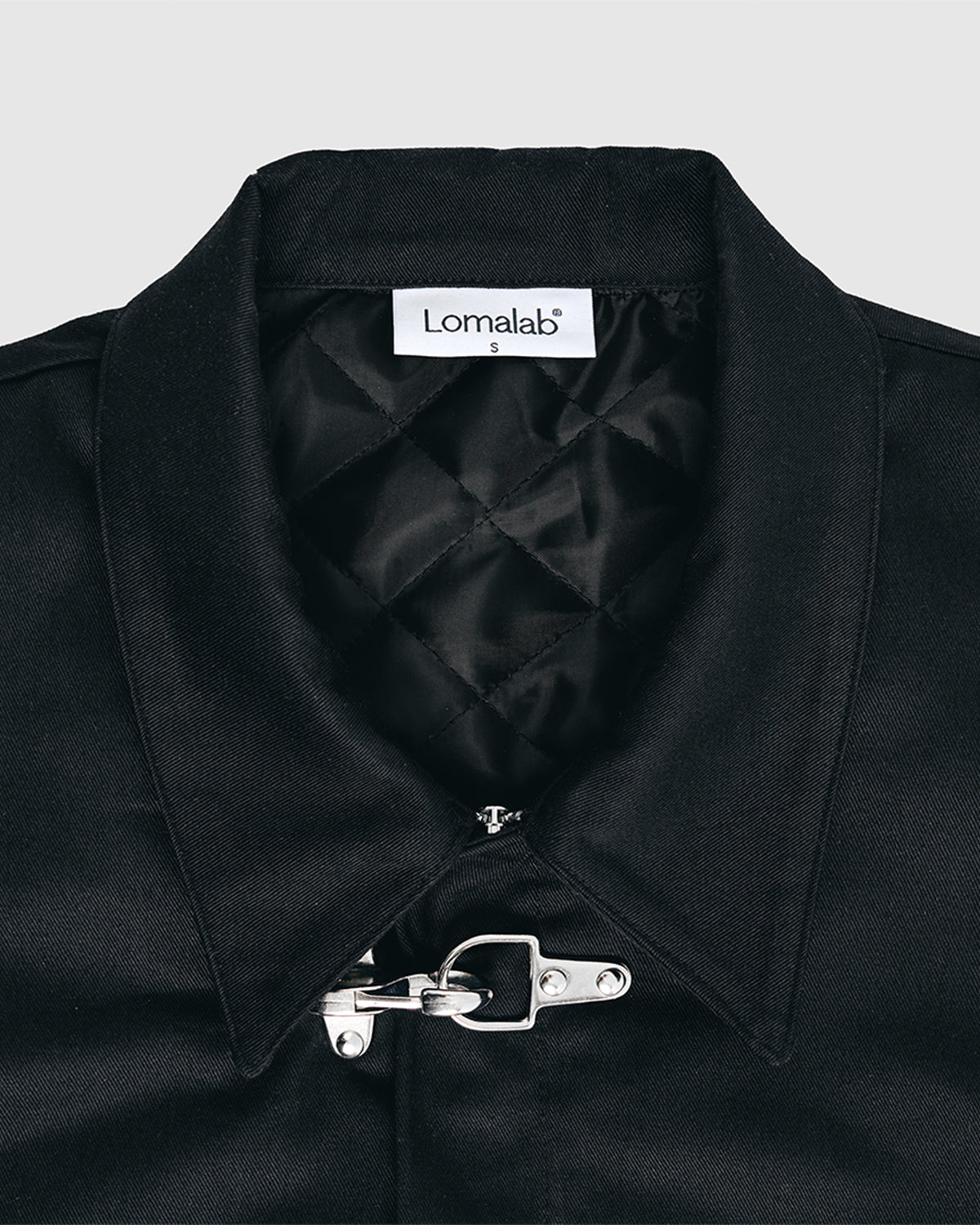 Padded Clasp Work Jacket - Jet Black