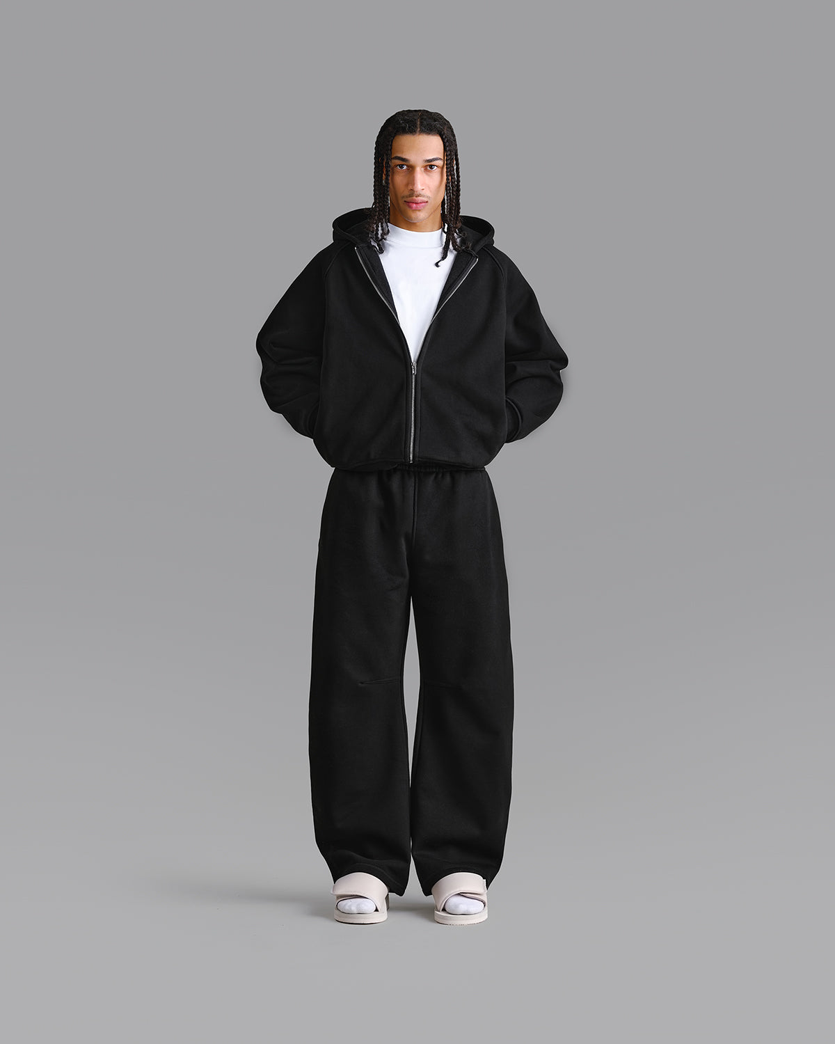 Premium 500gsm Jet Black Sweatpants