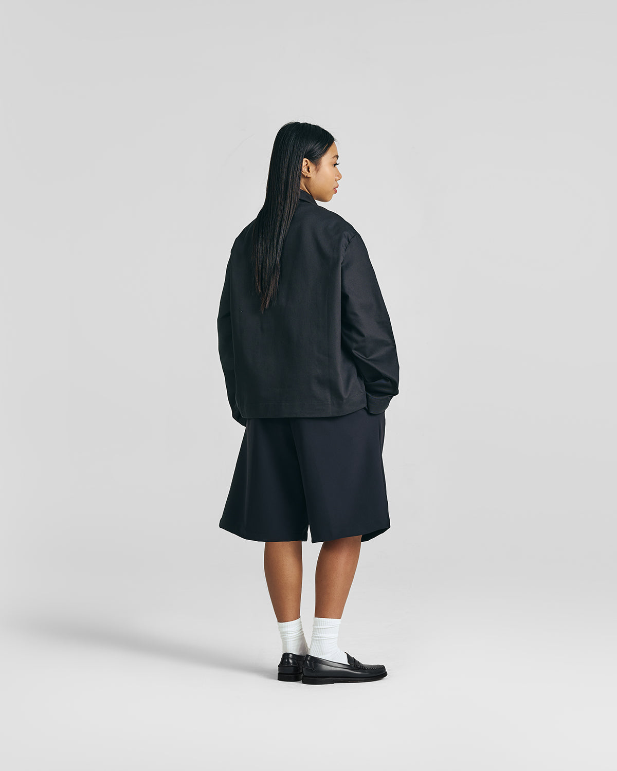 Jet Black Clasp Work Jacket