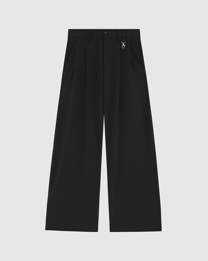 Jet Black Everyday Pleated Pants
