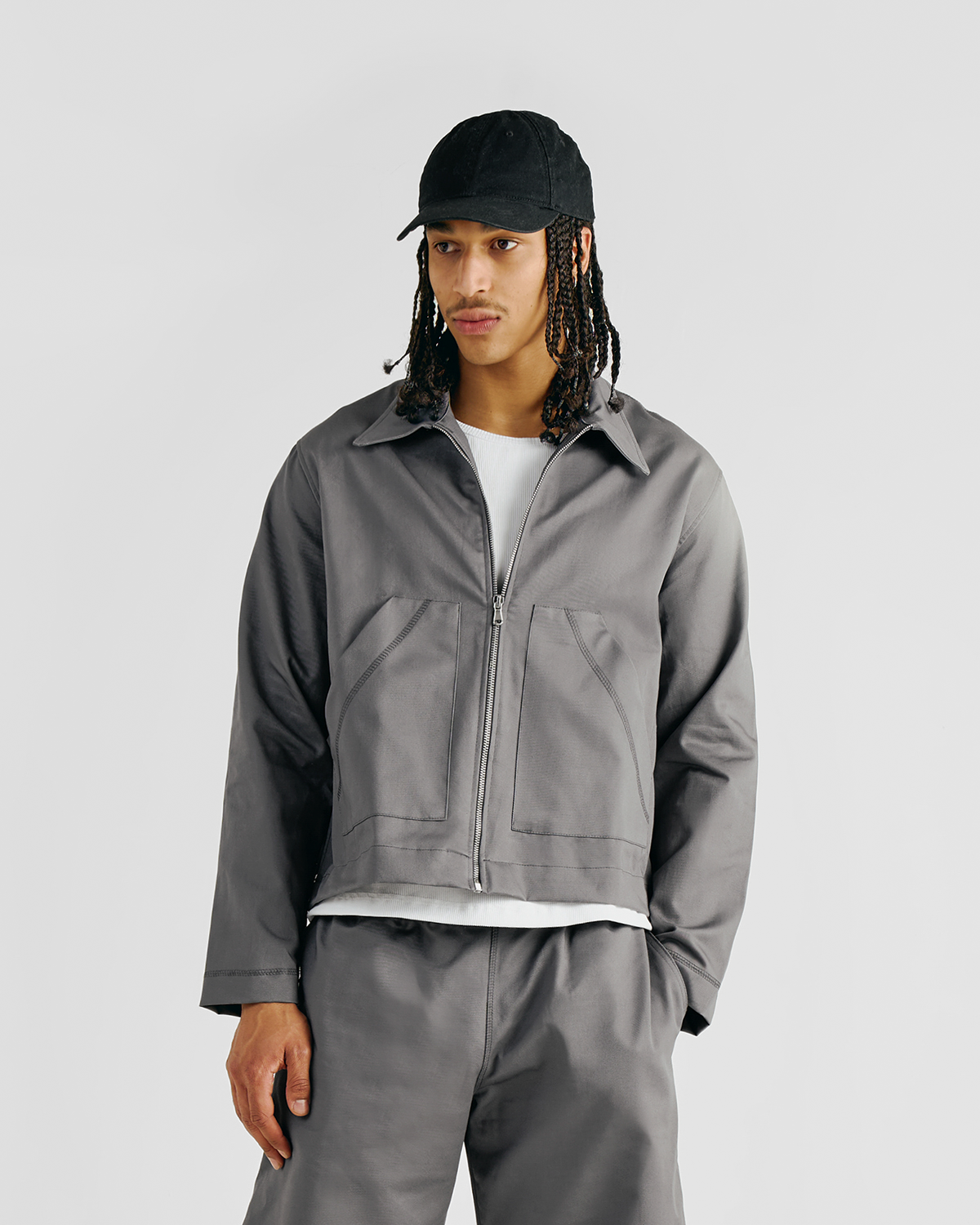 Work Jacket Lead Grey