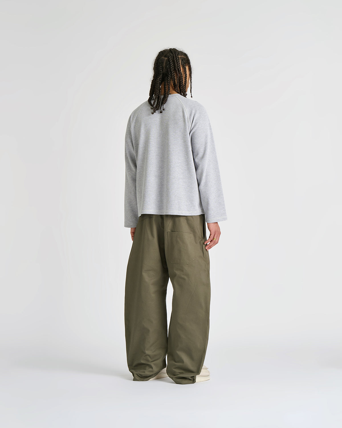 Waffle Gym Grey Longsleeve Tee
