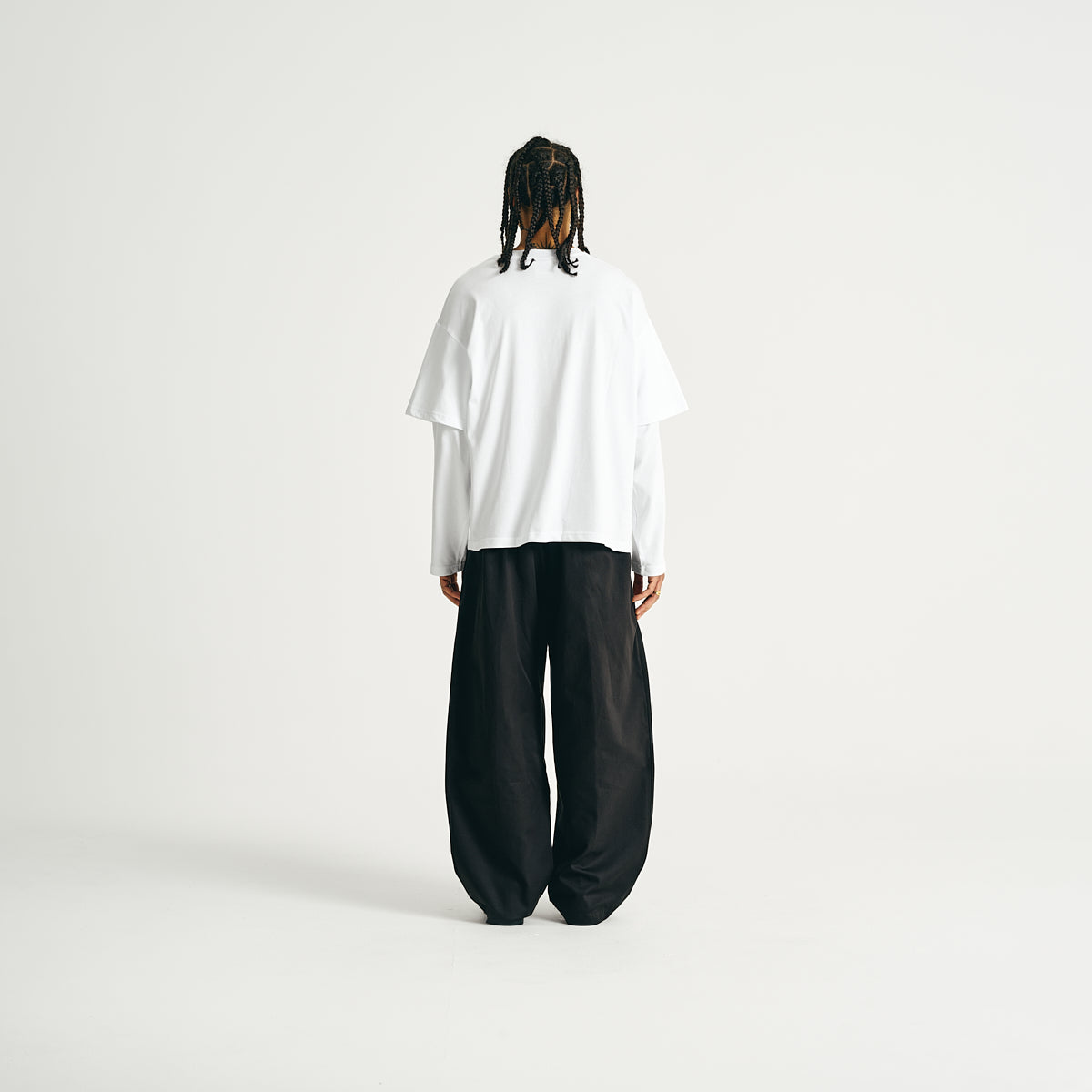 Maglietta a maniche doppie bianco ottico per tutti i giorni