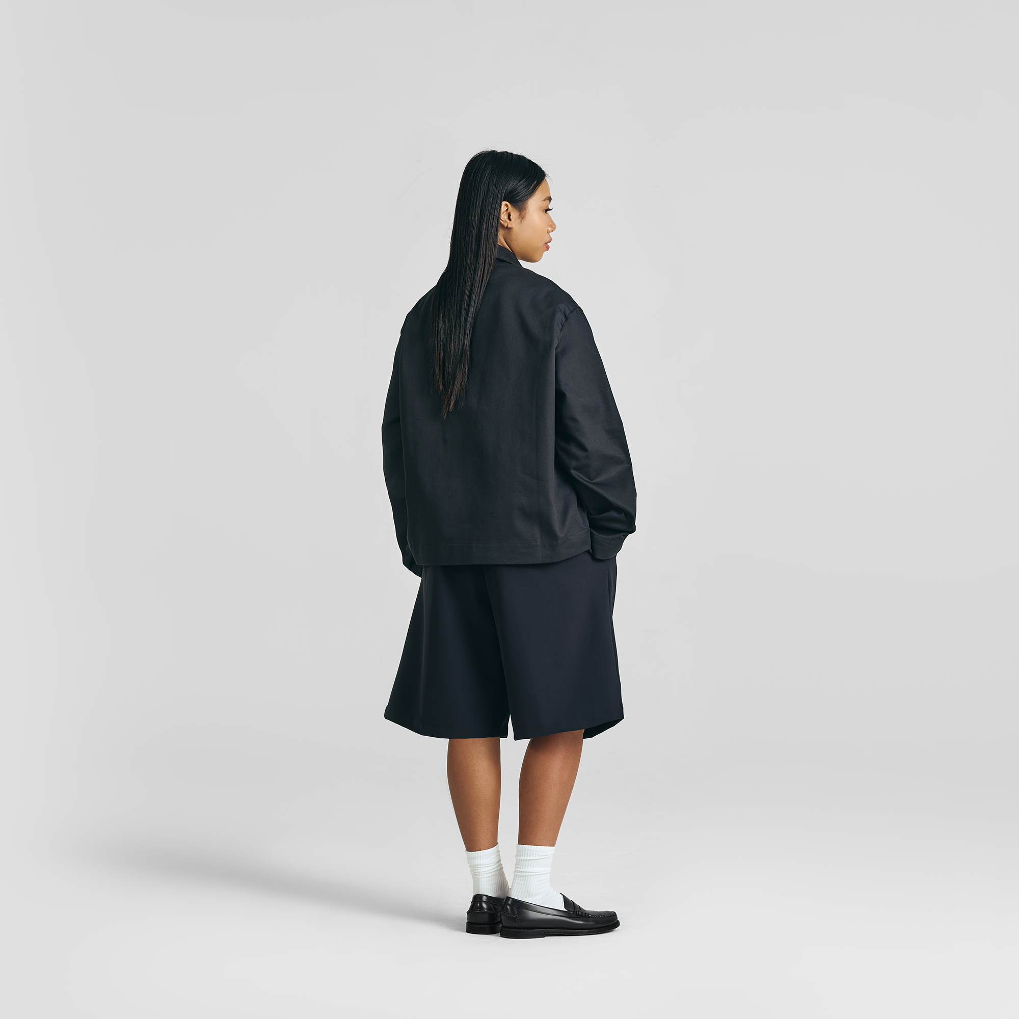 Jet Black Clasp Work Jacket